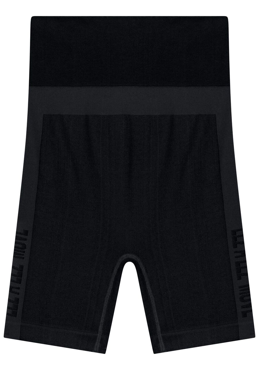 Bermuda Justa De Cintura Alta Em Malha Seamless Move, PRETO. Bermuda Justa De Cintura Alta Em Malha Seamless Move, PRETO, large.