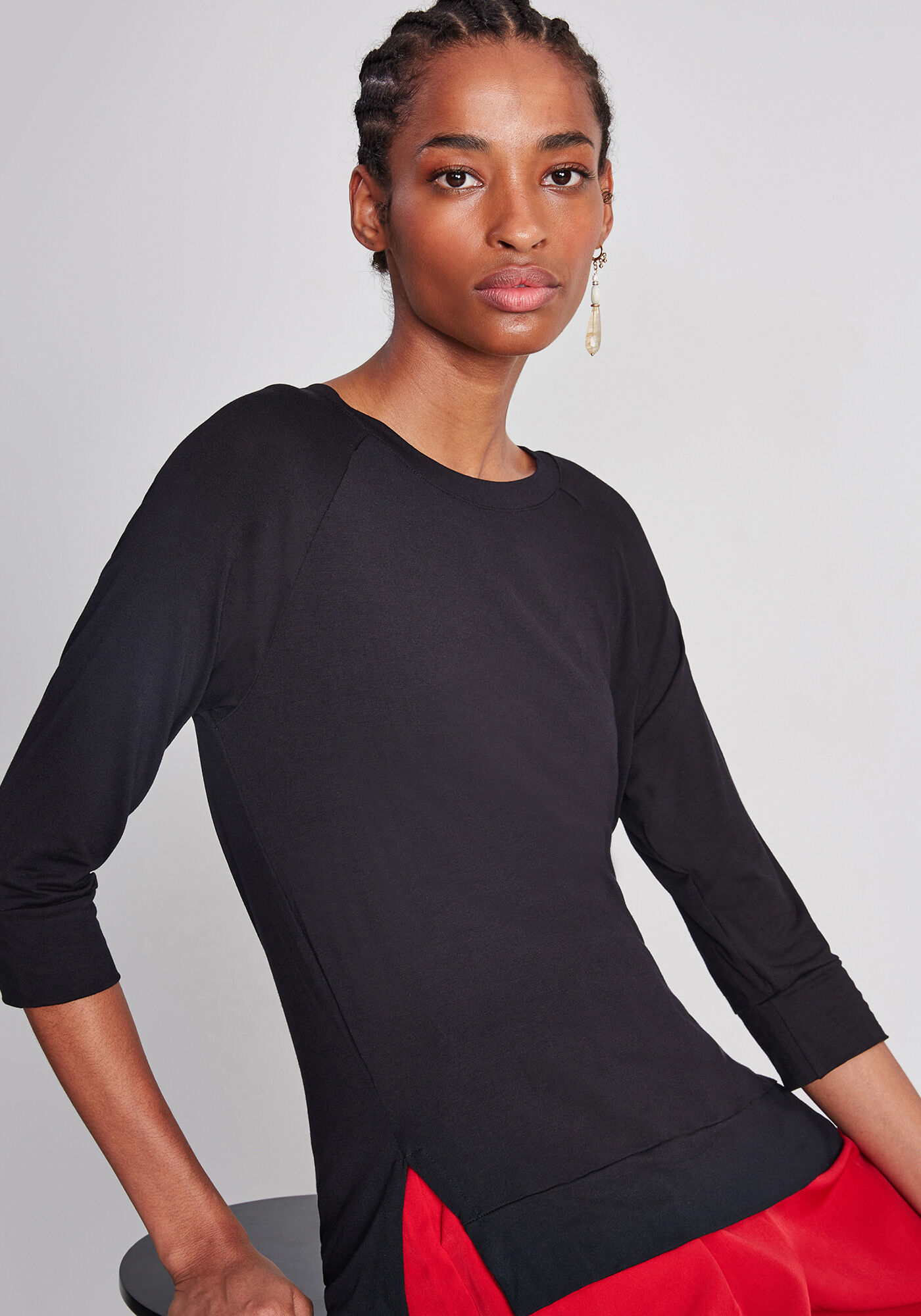 Blusa Mangas 3/4 B&aacute;sica, , large.