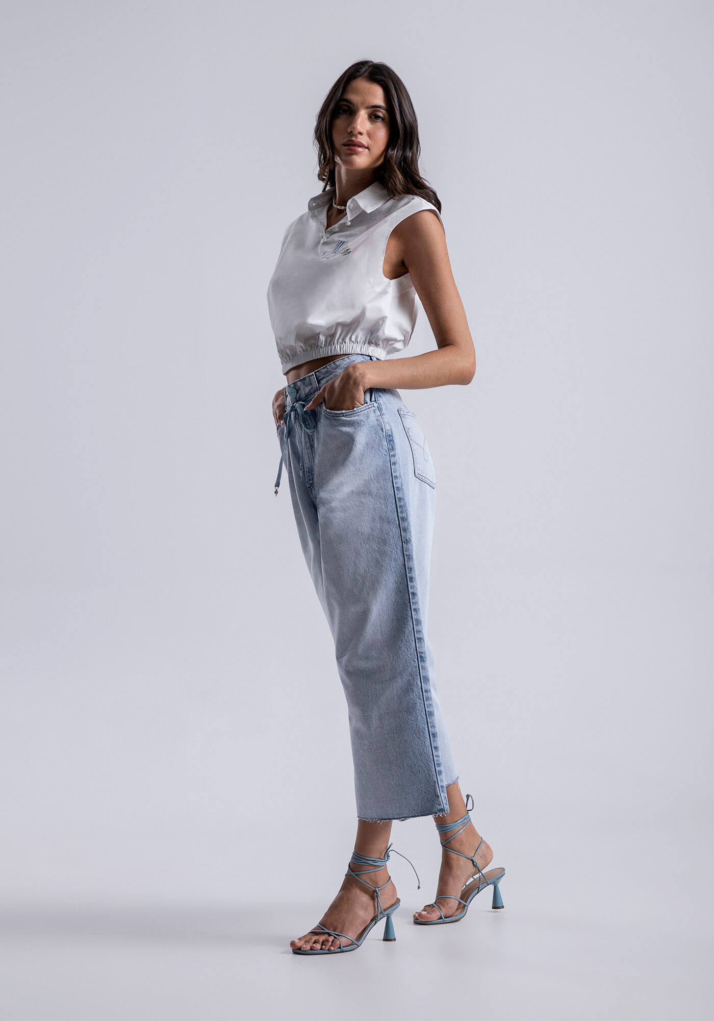Saia hotsell jeans pantacourt