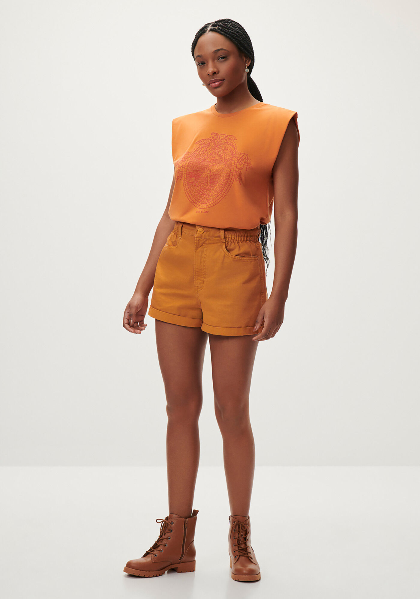 T-shirt Muscle Tee em Malha Estampada, , large.