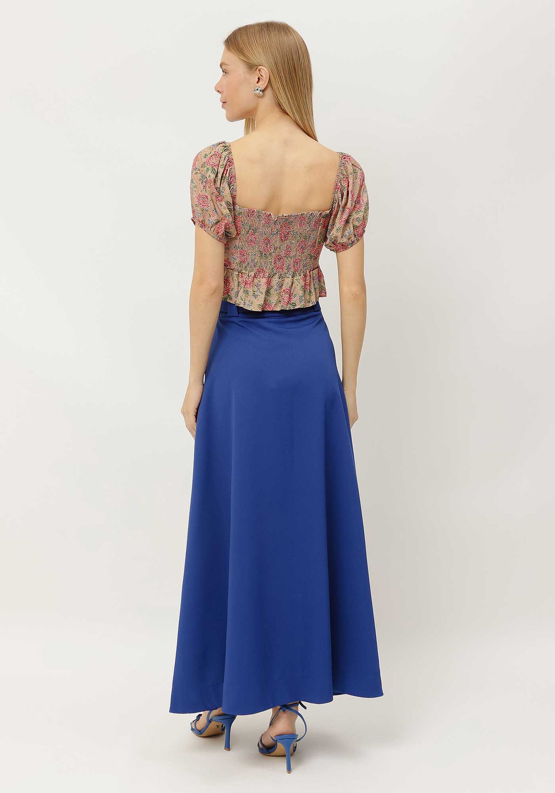 Blusa Cropped Estampada com Babado Barra, JACQUARD IMPERIAL. Blusa Cropped Estampada com Babado Barra, JACQUARD IMPERIAL, large.