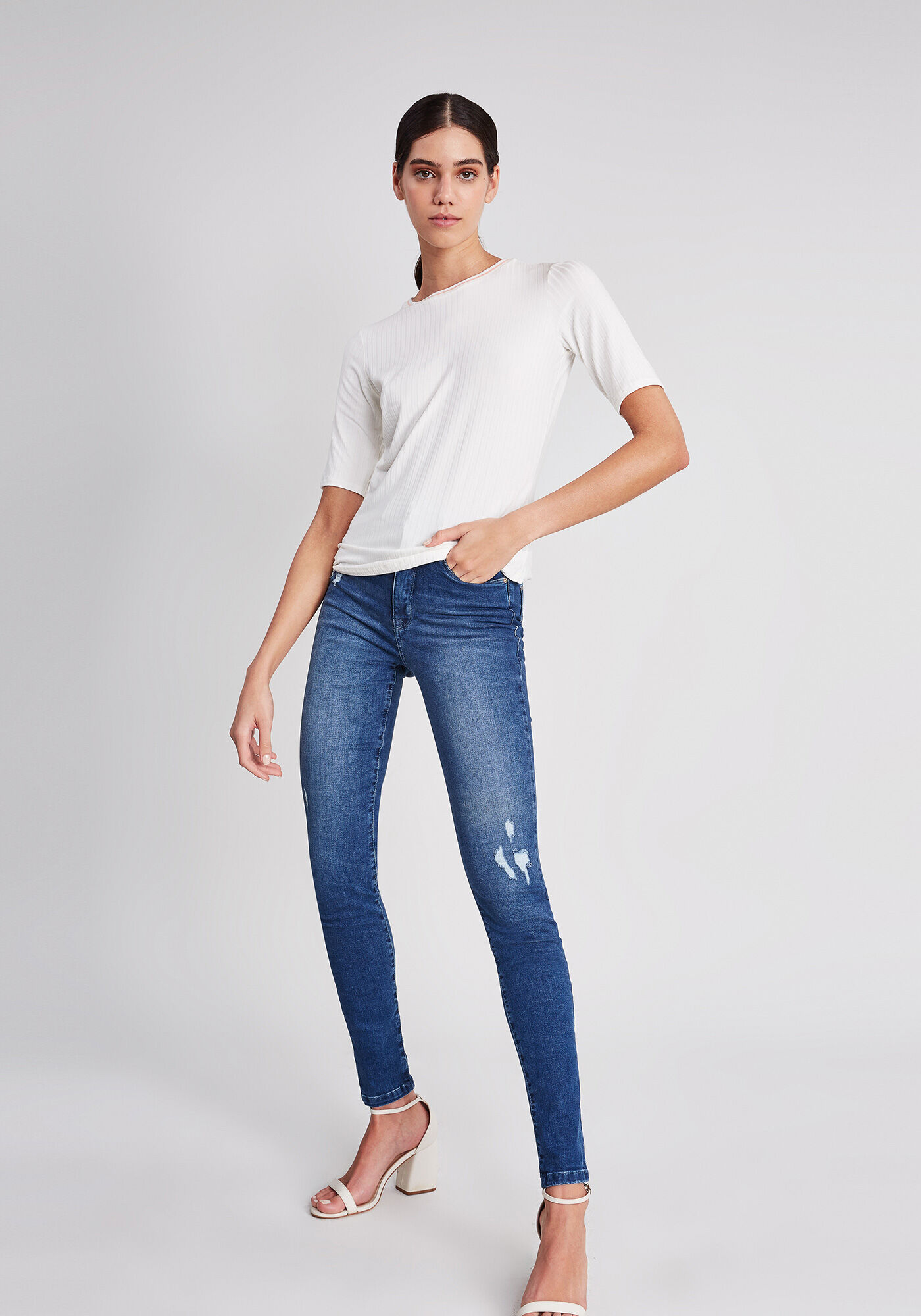 Blusa Manga Curta Retil&iacute;nea, , large.