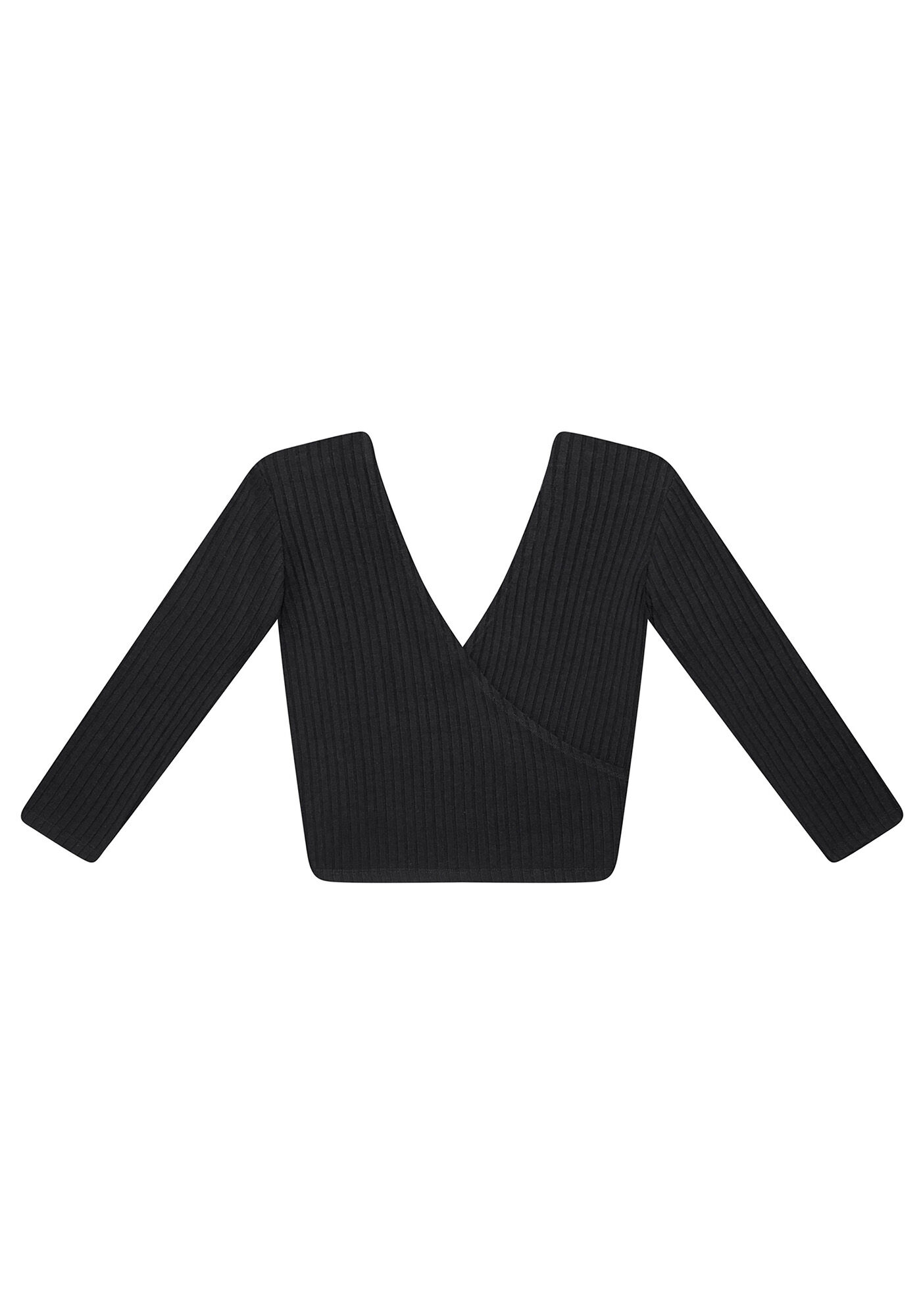 Blusa Malha Canelado Tracy Cropped, , large.