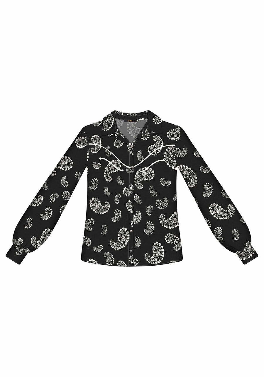 Camisa Manga Longa Bordado Tecido, . Camisa Manga Longa Bordado Tecido, , large.