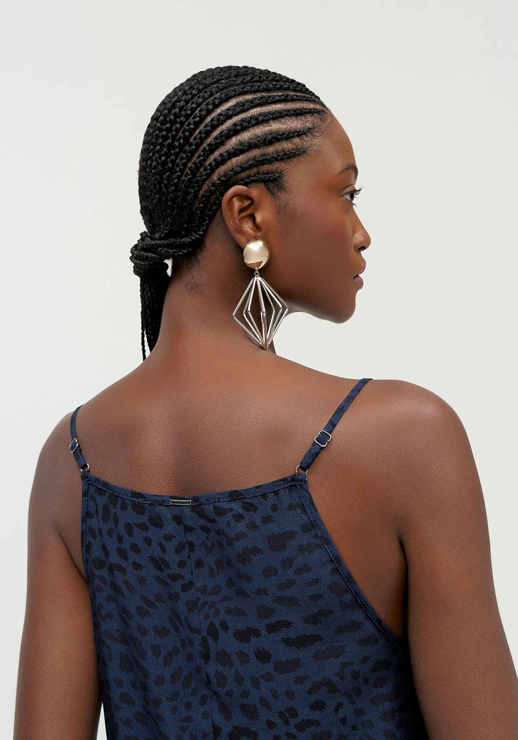 Blusa em Viscose Estampada com Decote V, . Blusa em Viscose Estampada com Decote V, , large.