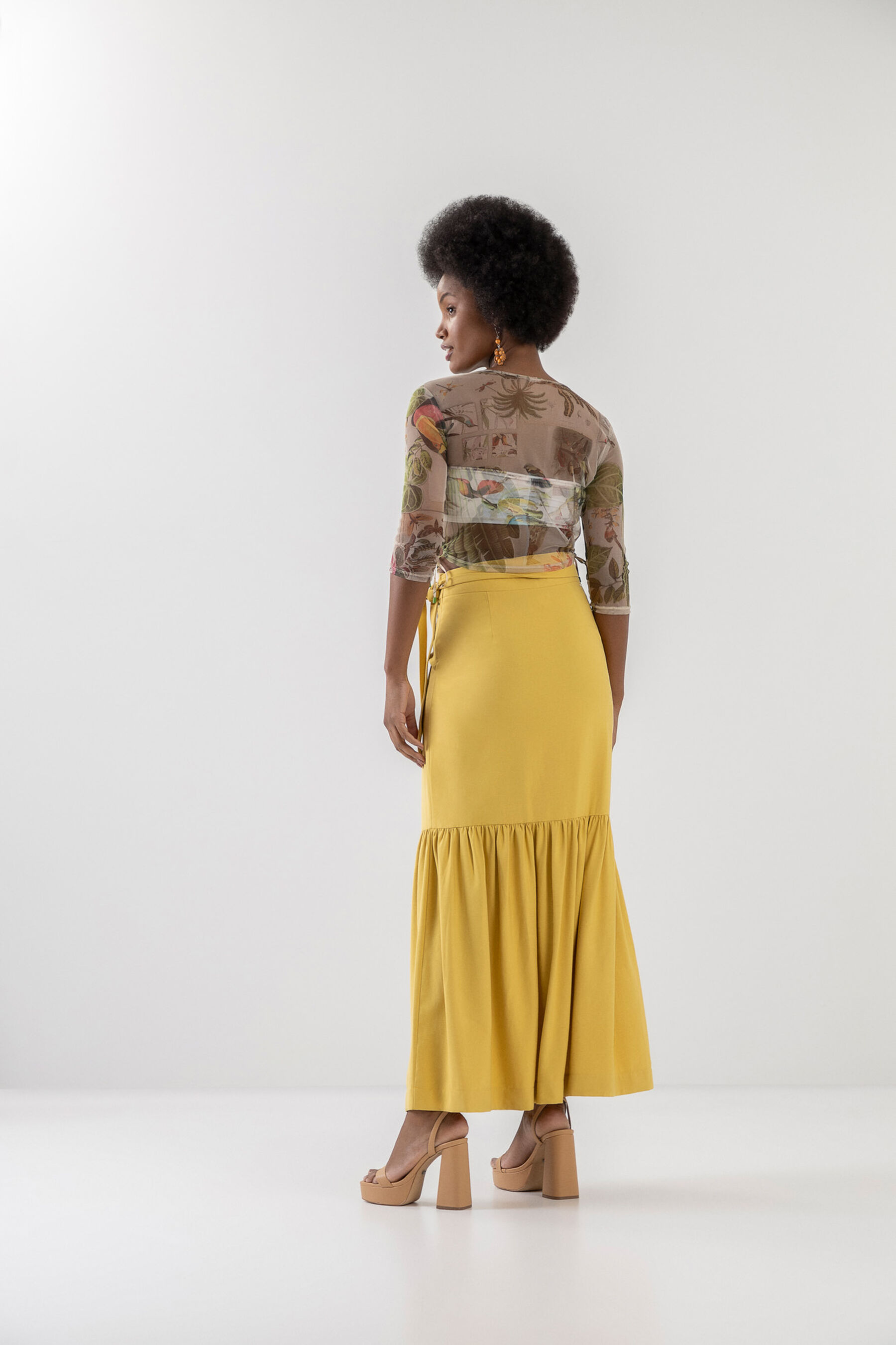 Blusa Manga 3/4 em Tule Estampado com Top, CUMARU. Blusa Manga 3/4 em Tule Estampado com Top, CUMARU, large.