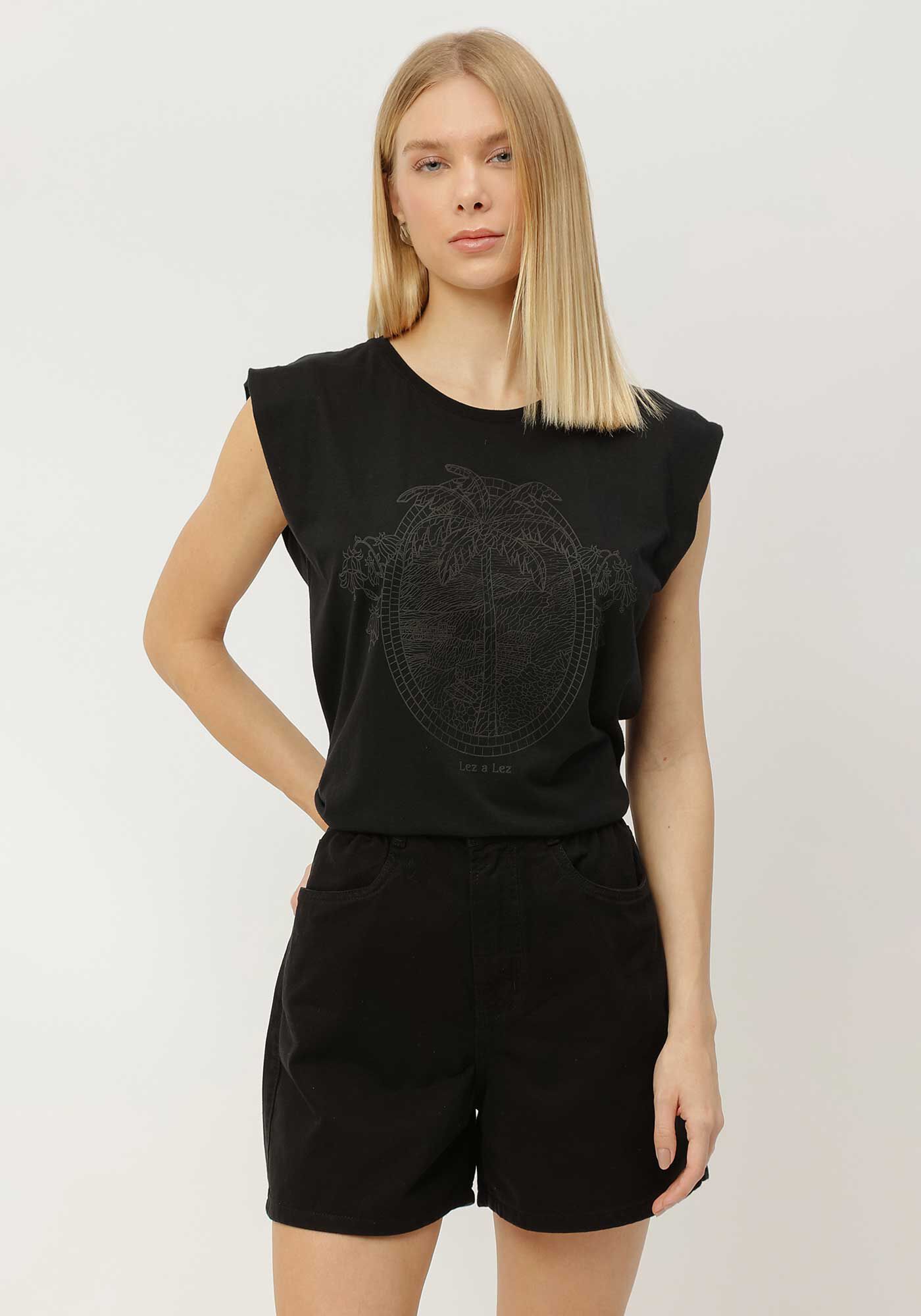 T-shirt Muscle Tee em Malha Estampada, , large.