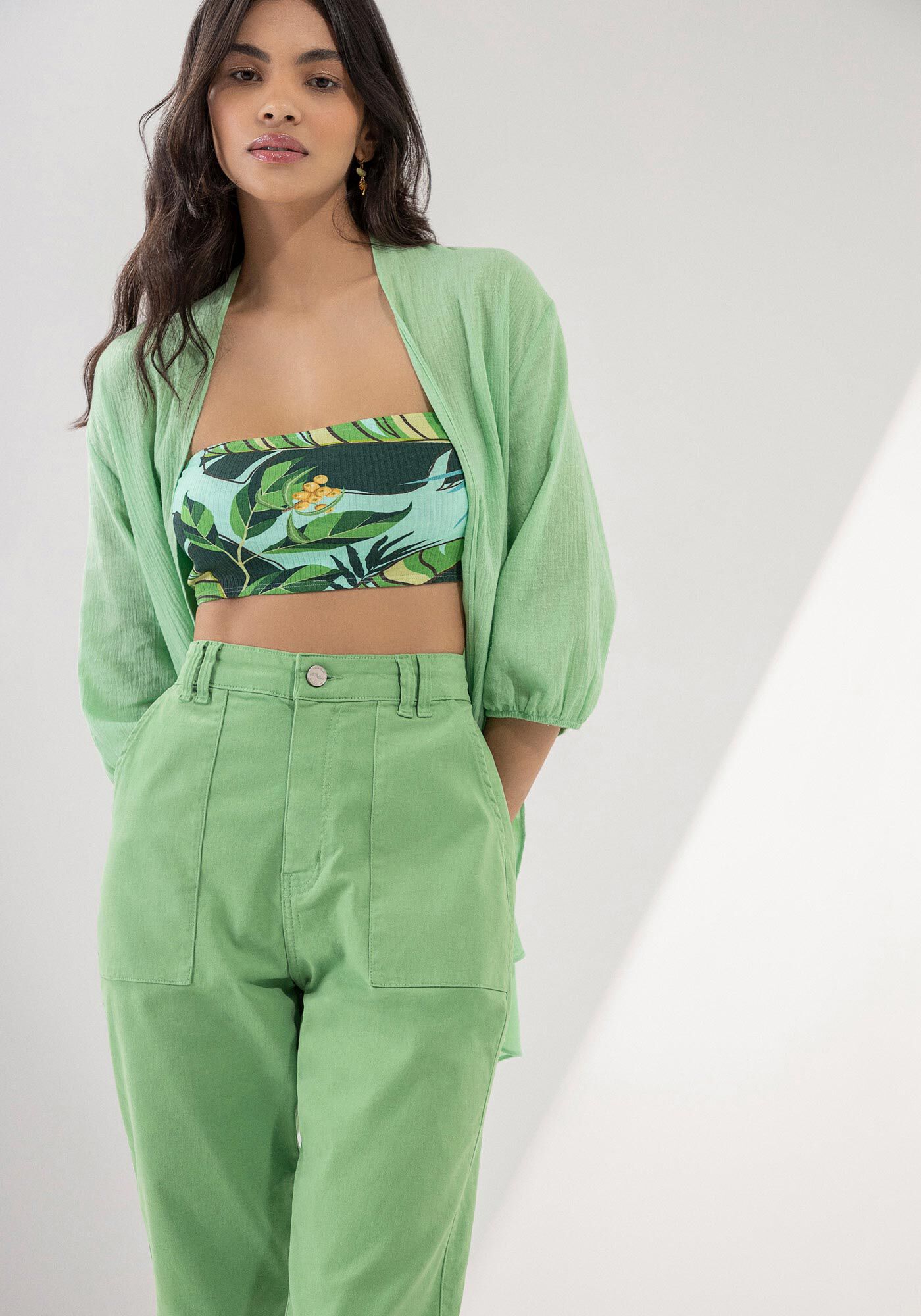 Cal&ccedil;a Sarja Jogger Super Alta com Elasticidade, , large.