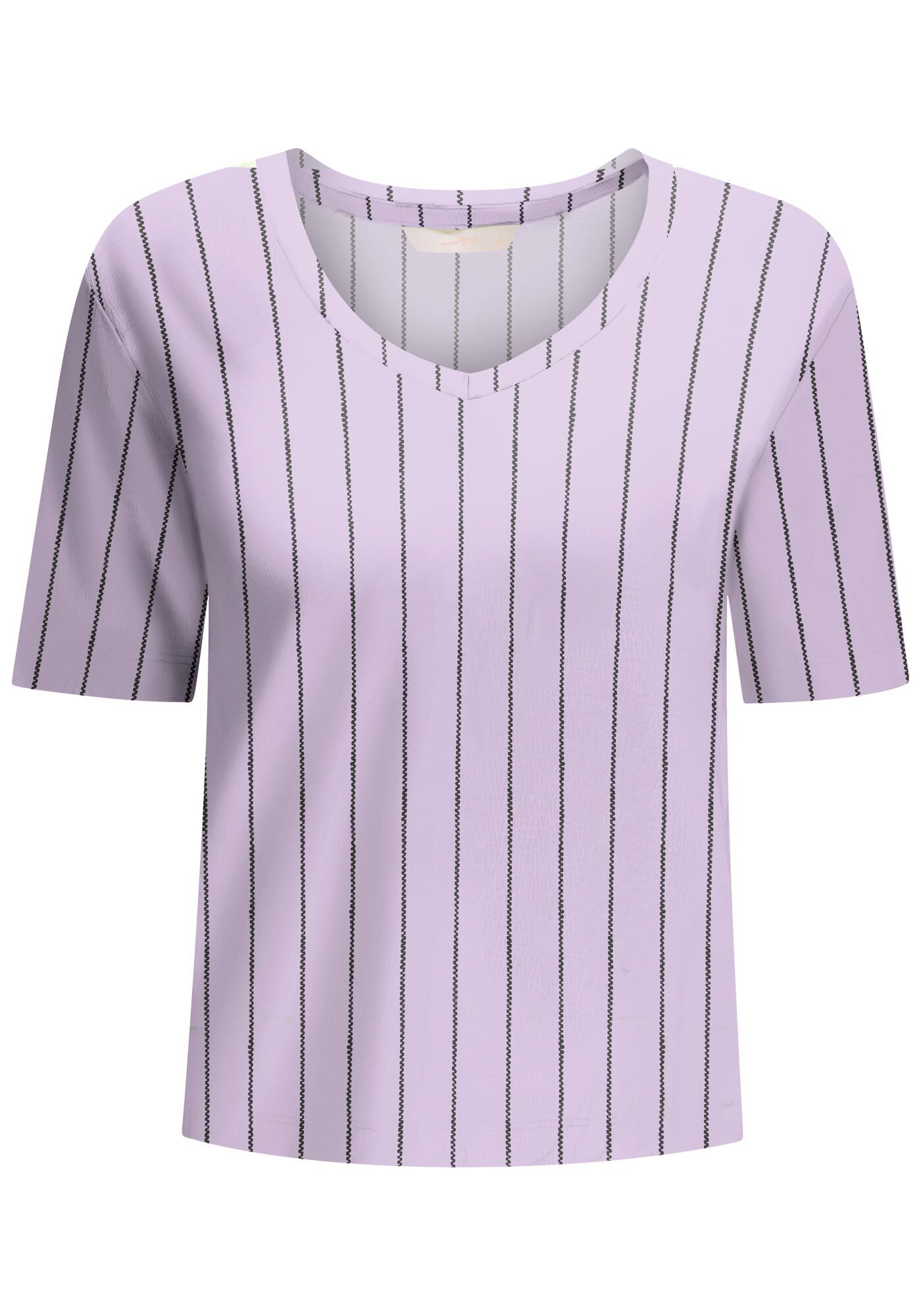 Blusa Estampada em Malha com Decote V, , large.