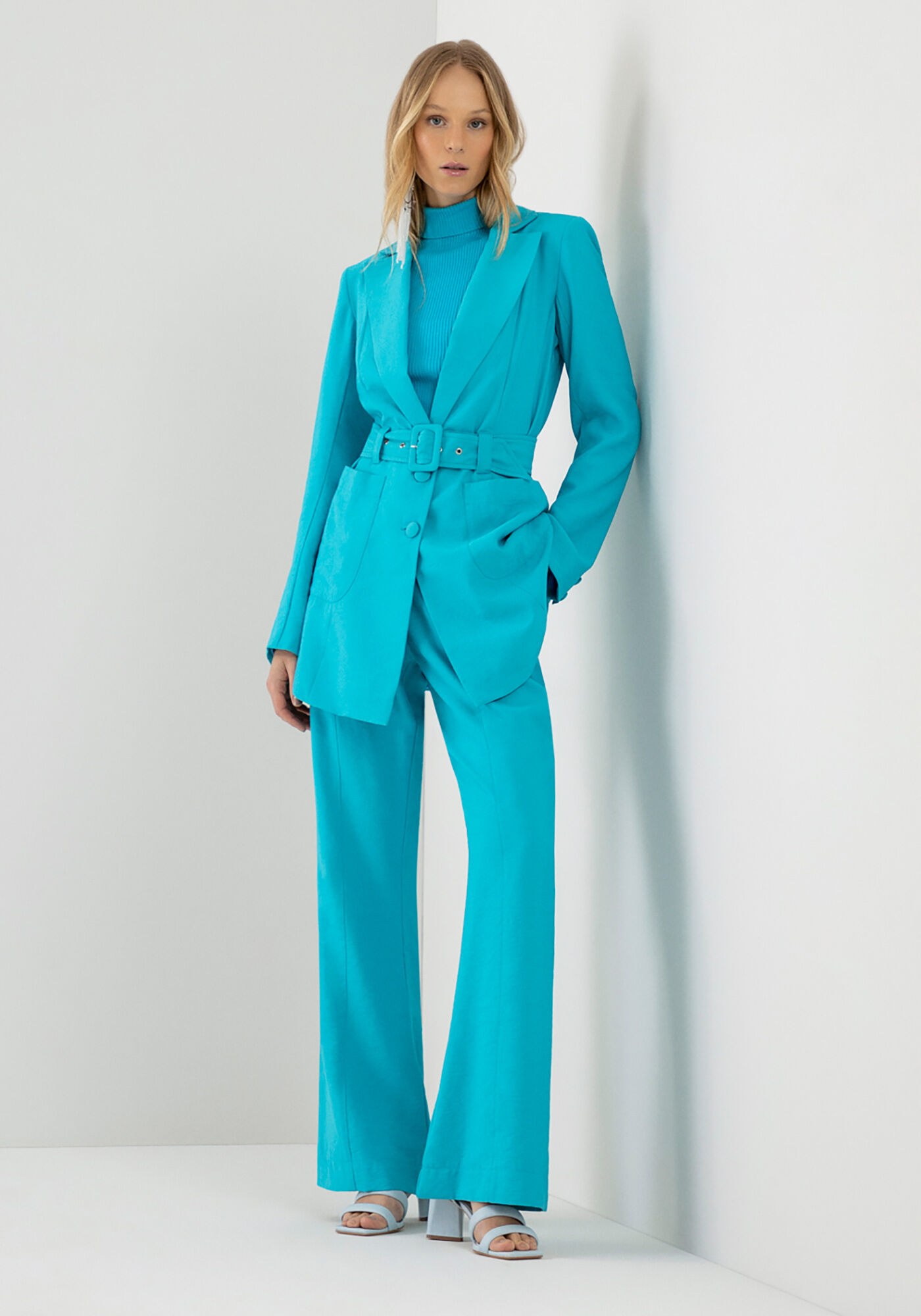 Blazer Alongado Boyfriend com Cinto, , large.