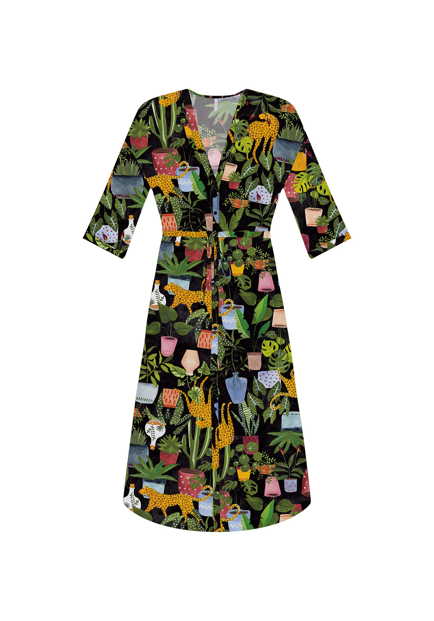 Vestido Midi Sa&iacute;da de Praia Estampa, INSTINTO, large.