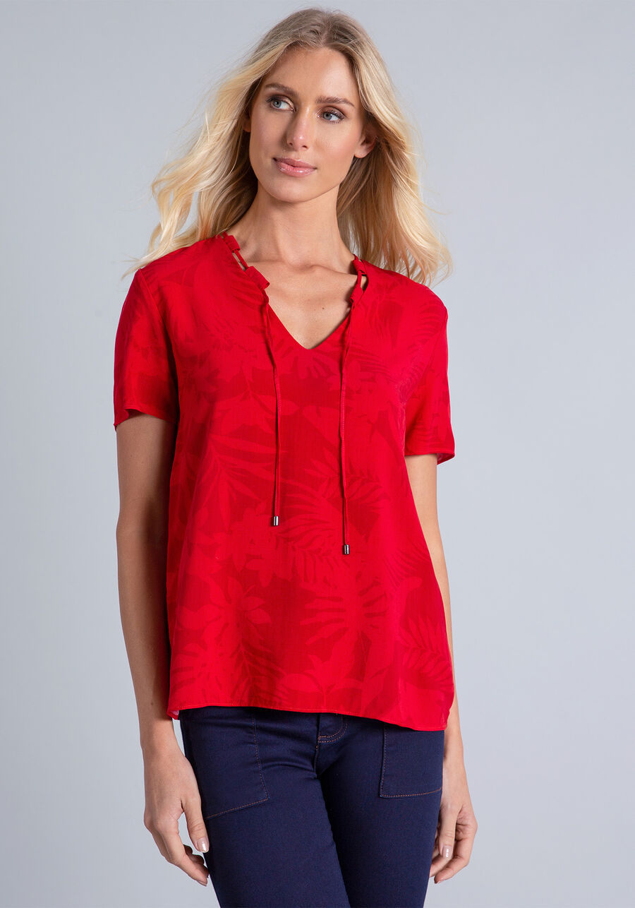 Blusa Estampada Amarração, . Blusa Estampada Amarração, , large.