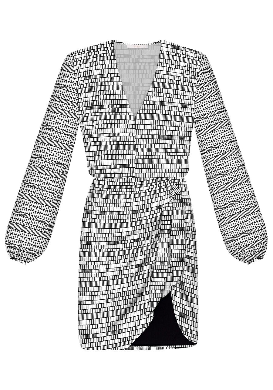 Vestido Manga Longa Transpasse, . Vestido Manga Longa Transpasse, , large.