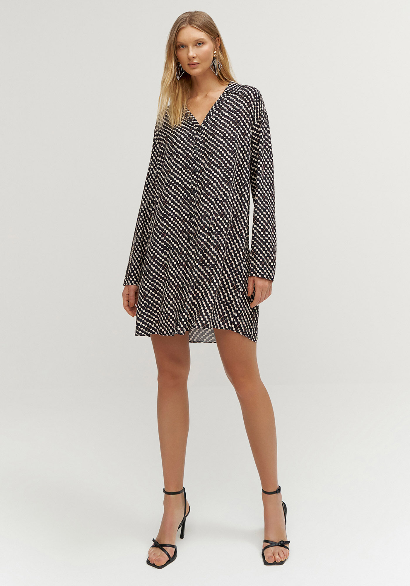 Conjunto Vestido Chemise e Saia Transpassada, , large.