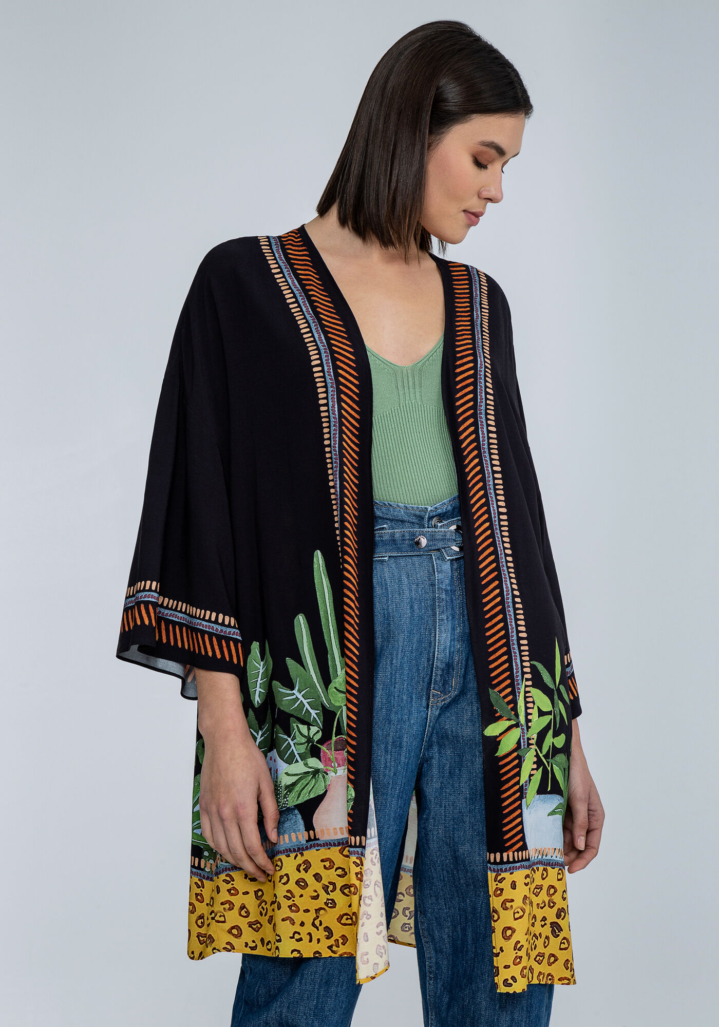 Kimono Sobreposi&ccedil;&atilde;o Manga 3/4, INSTINTO, large.