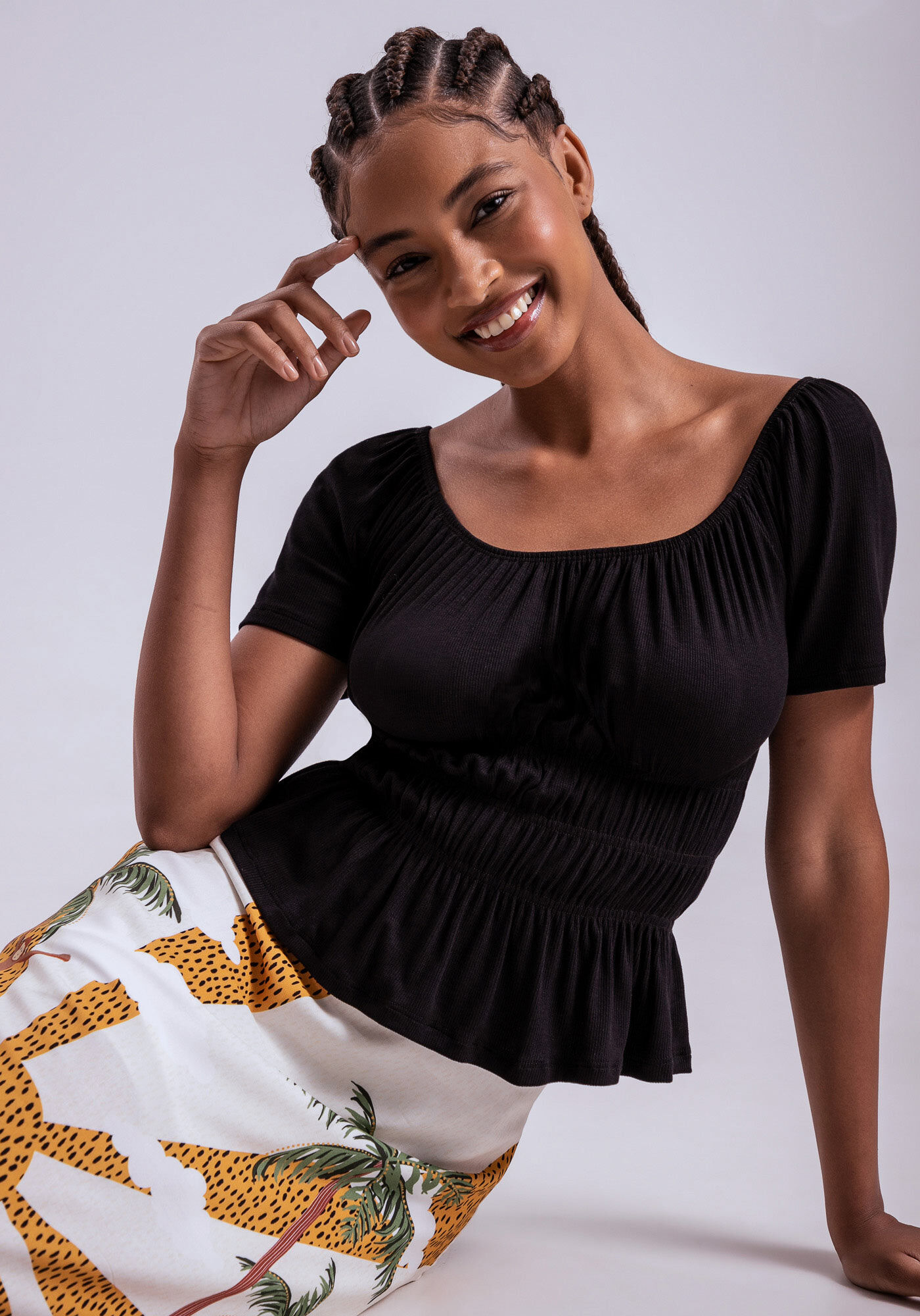 Blusas con elastico en la deals cintura
