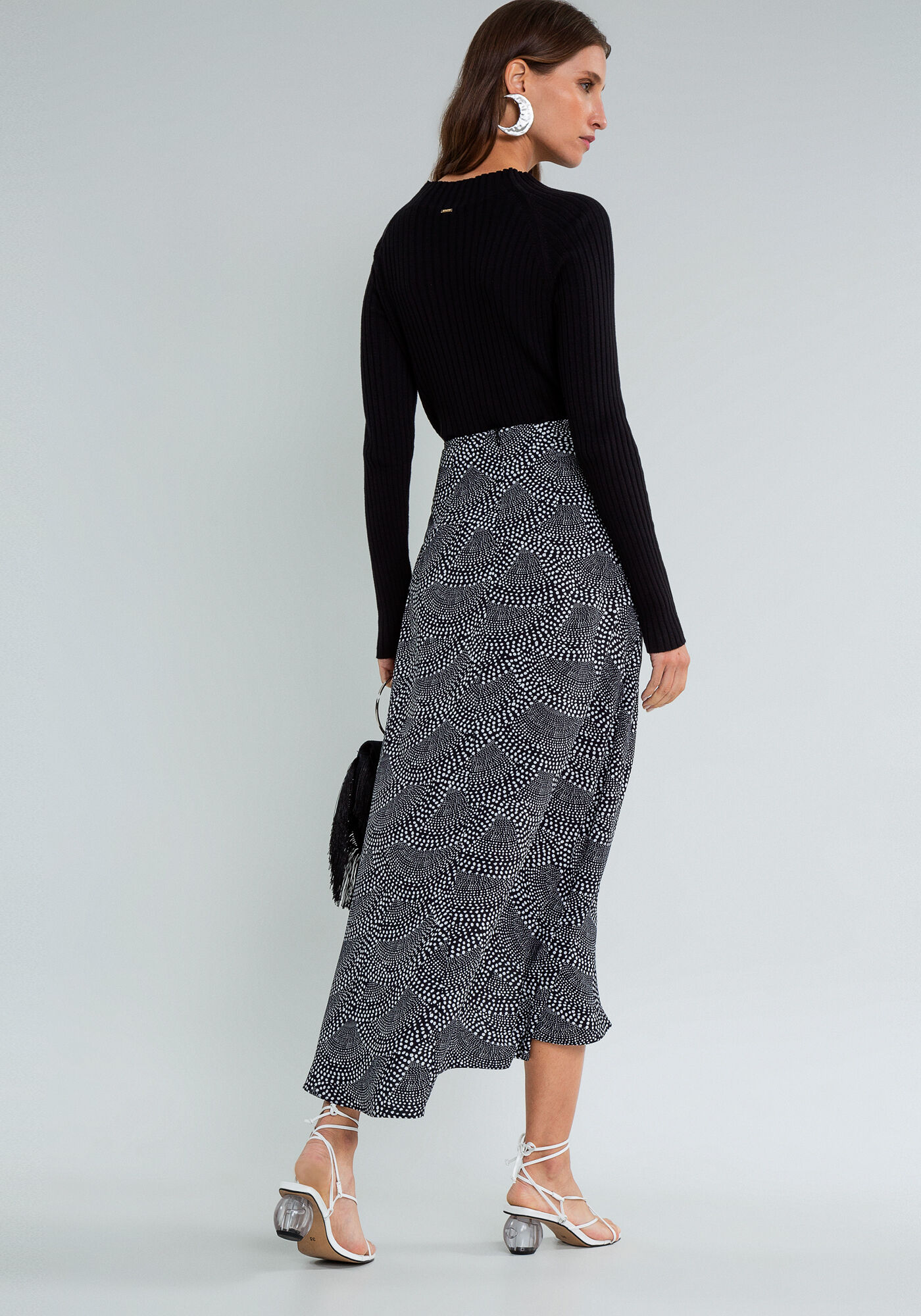 Saia M&iacute;di Babado Transpassado, , large.