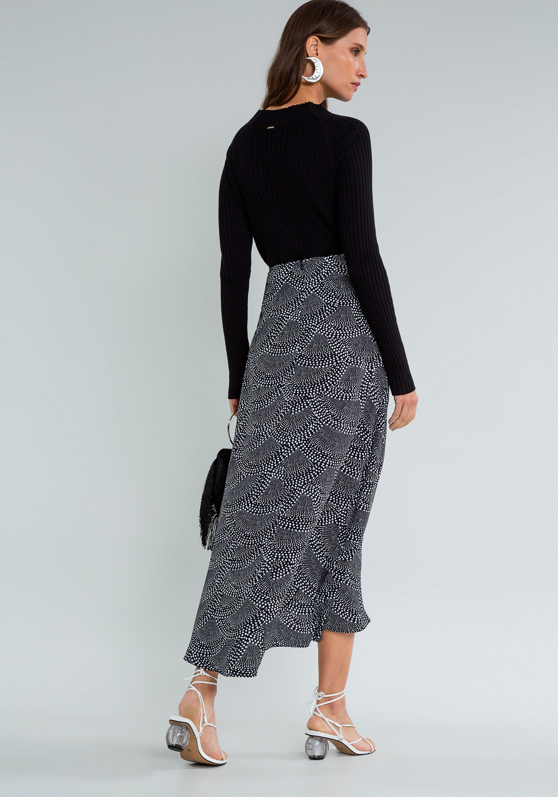 Saia Mídi Babado Transpassado, . Saia Mídi Babado Transpassado, , large.