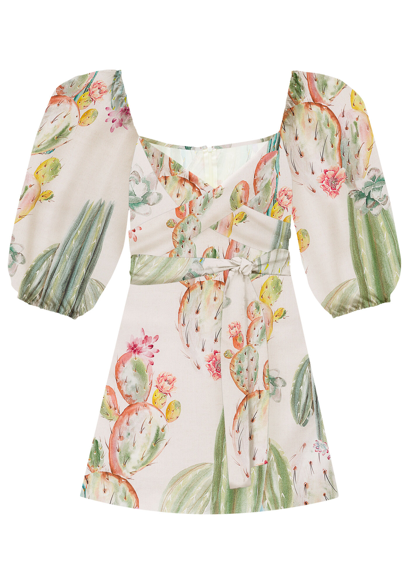 Vestido Manga 3/4 transpassado, , large.