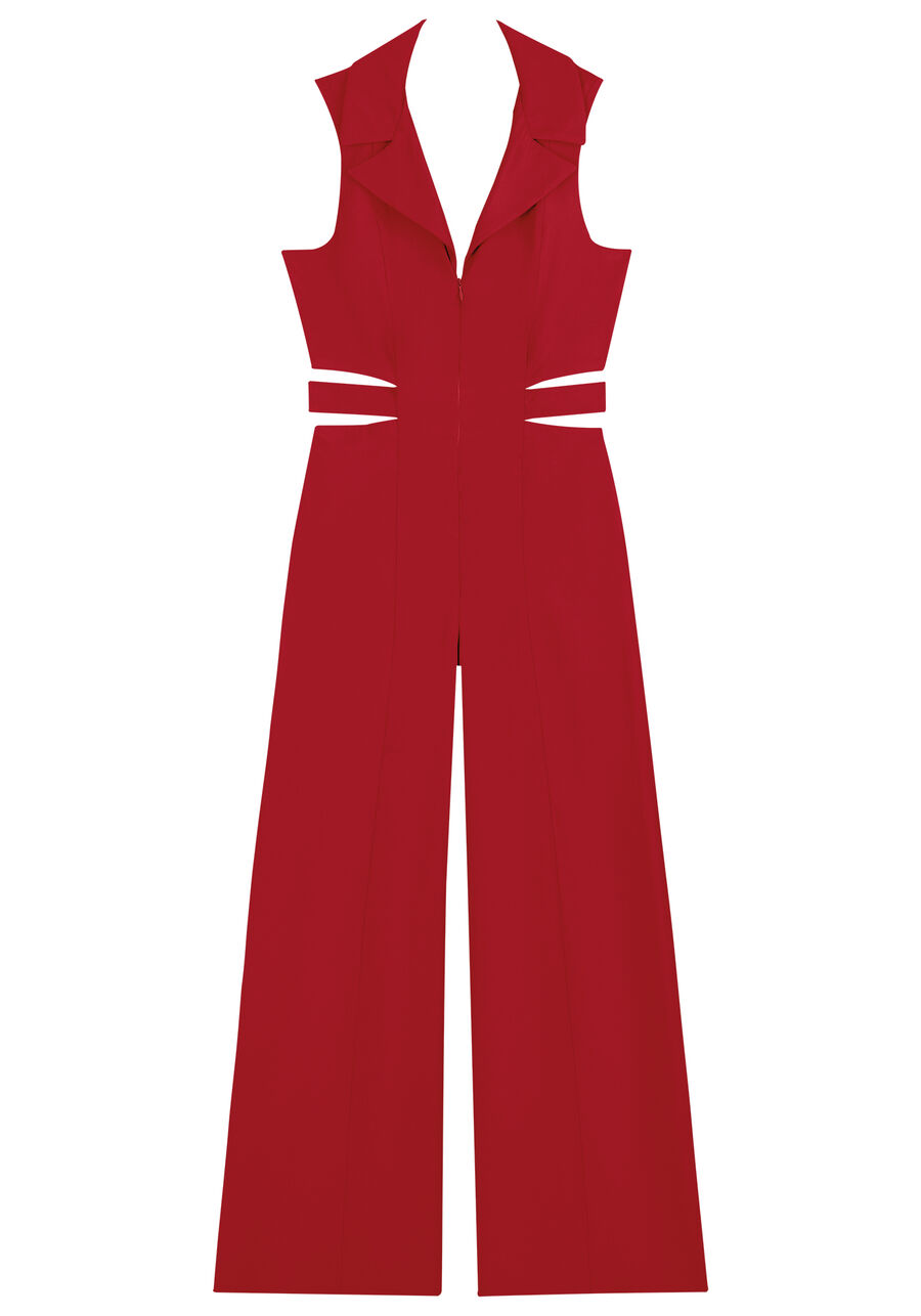 Macacão Longo com Gola e Cut Out, . Macacão Longo com Gola e Cut Out, , large.