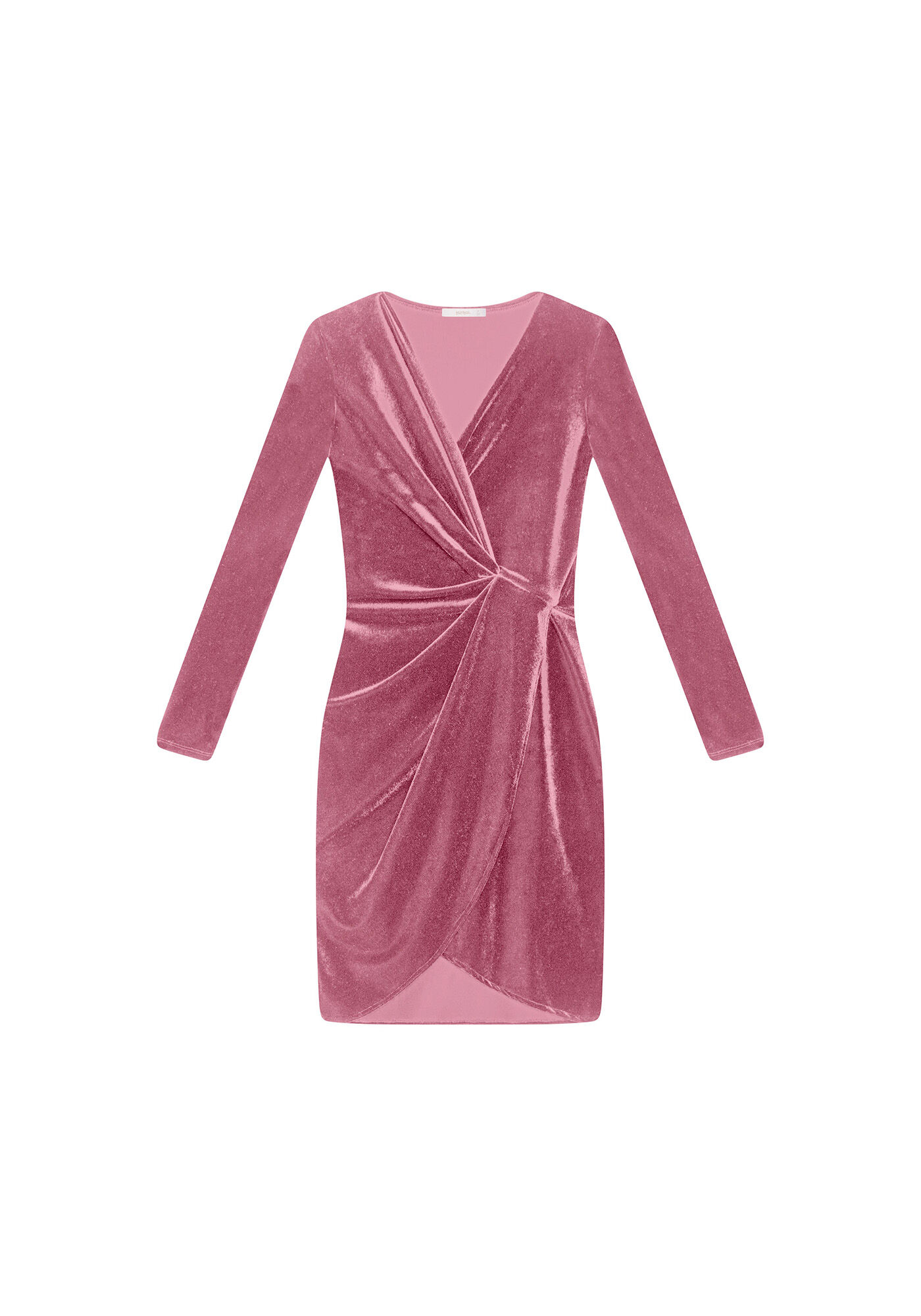 Vestido Manga Longa Veludo, , large.