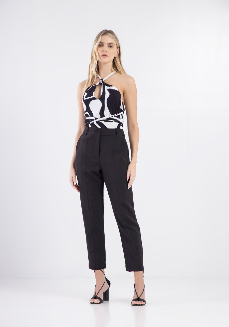 Calça Reta Alfaiataria com Cintura Alta, . Calça Reta Alfaiataria com Cintura Alta, , large.