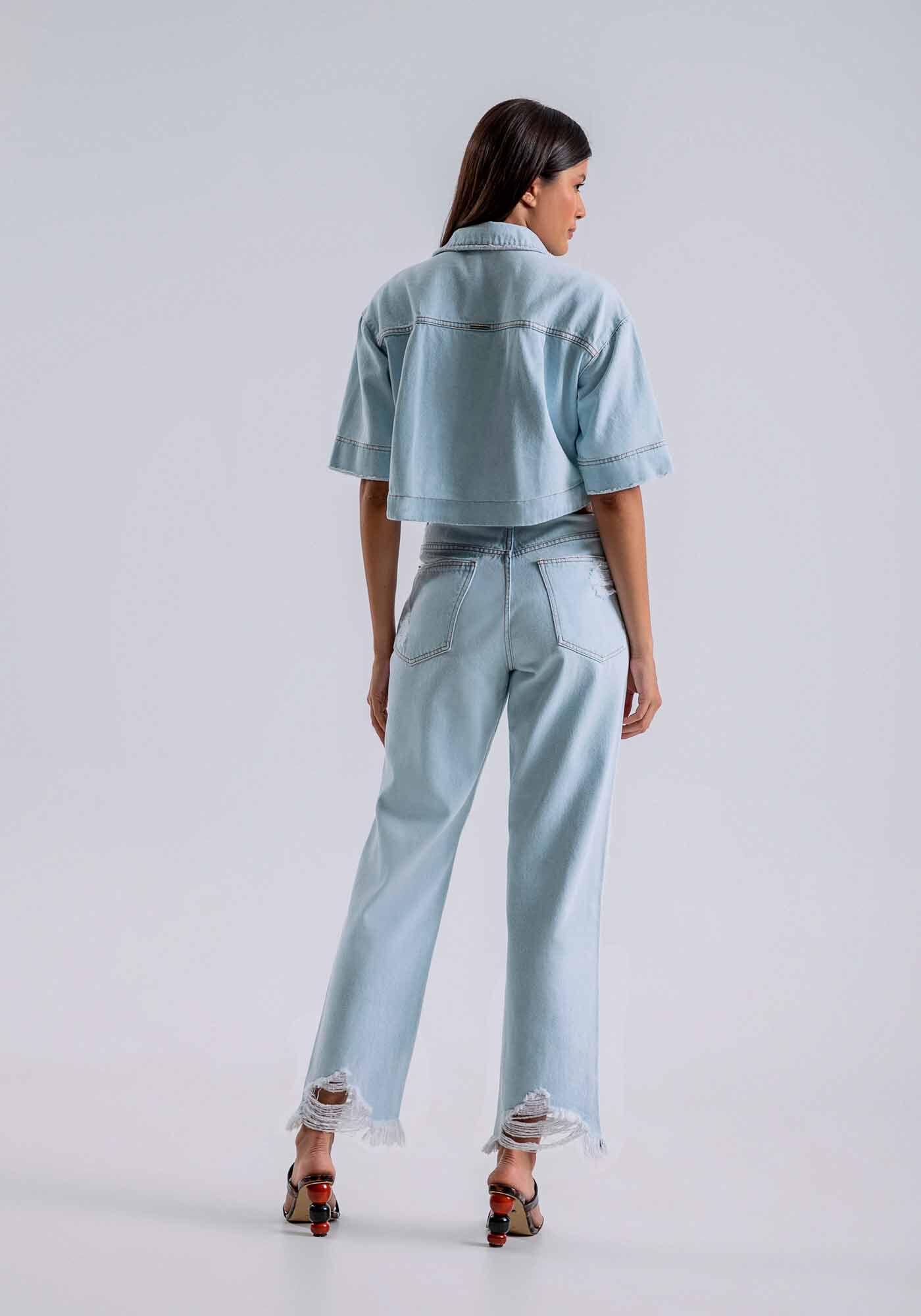 Cal&ccedil;a Jeans Mom Destroyed, JEANS, large.