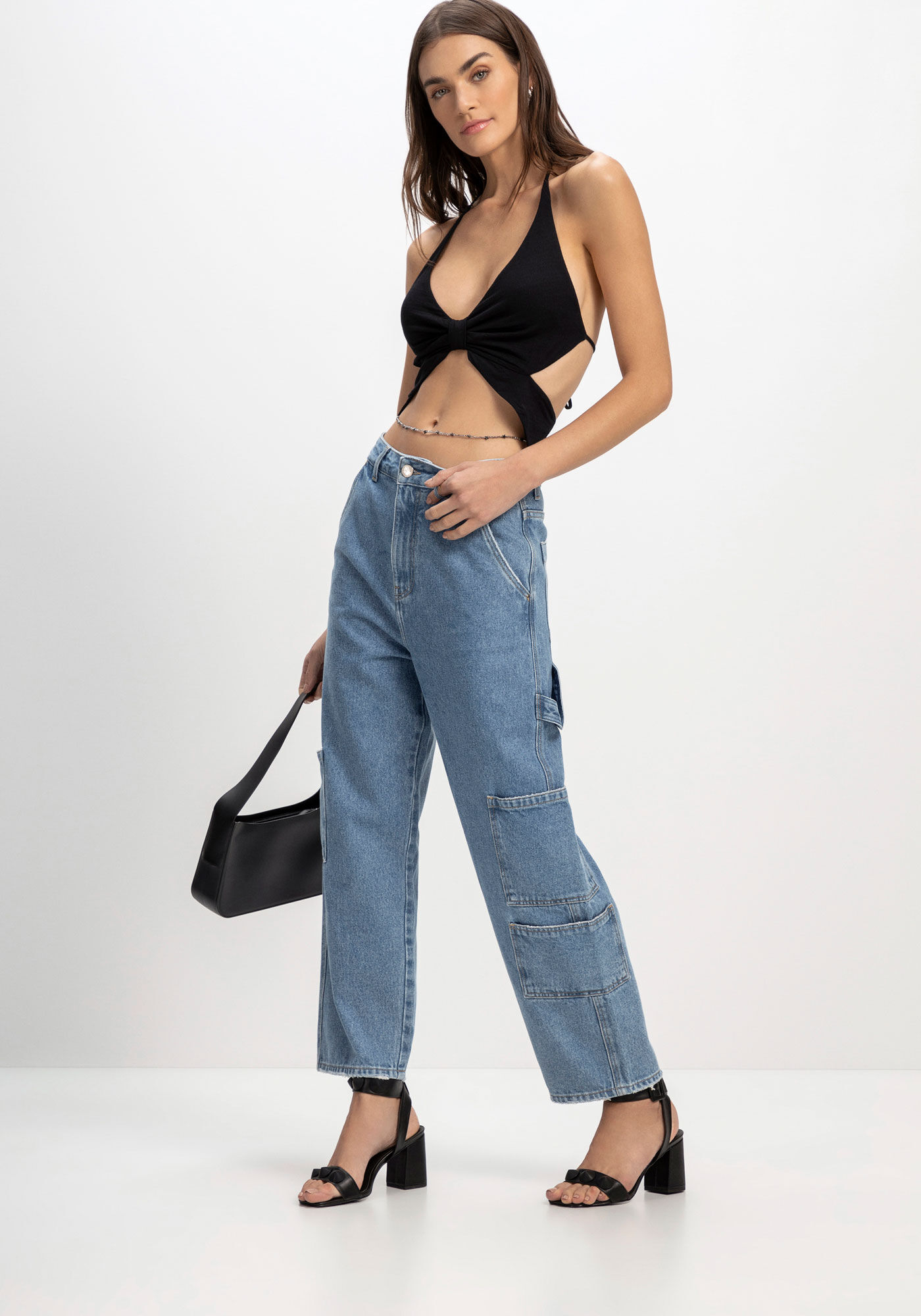 Blusa Frente &Uacute;nica com Amarra&ccedil;&atilde;o Costas, , large.