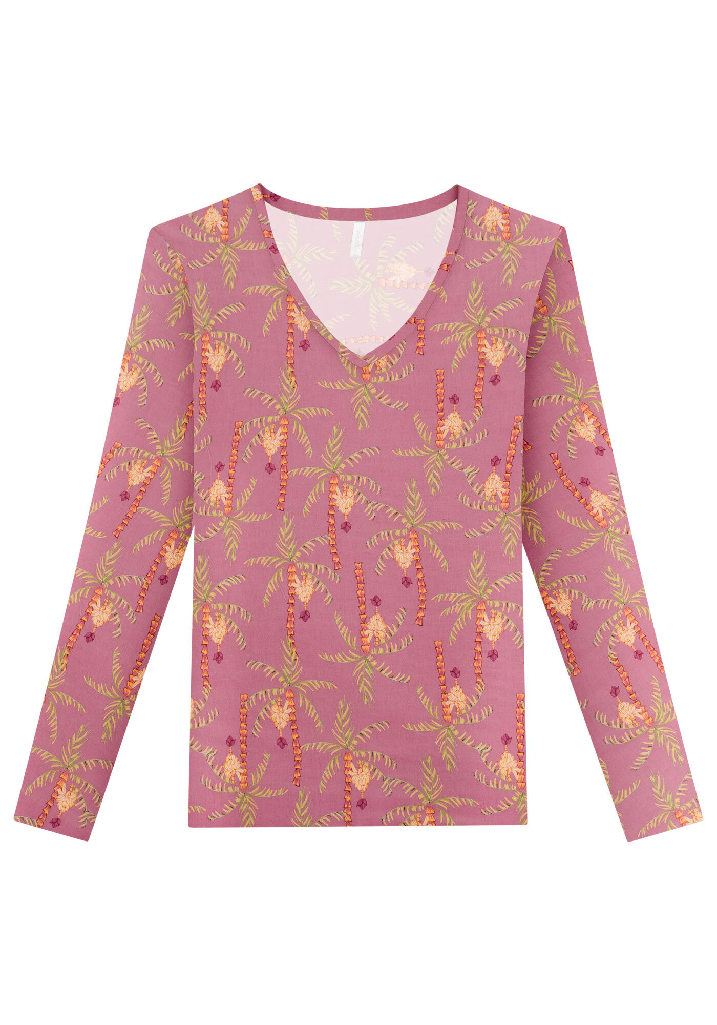 Blusa Manga Longa em Malha Estampada, , large.