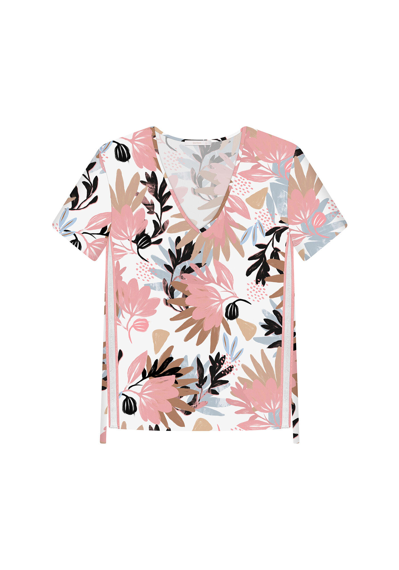 Blusa Decote V Estampada, , large.