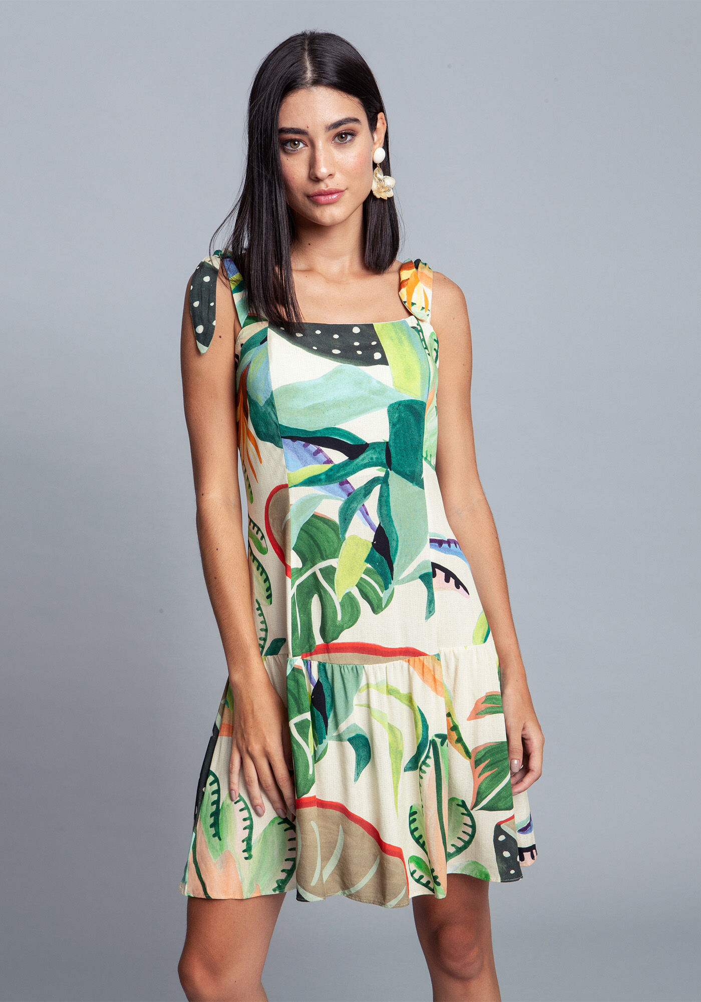 Vestido Tecido Rayon Bali Curto, , large.