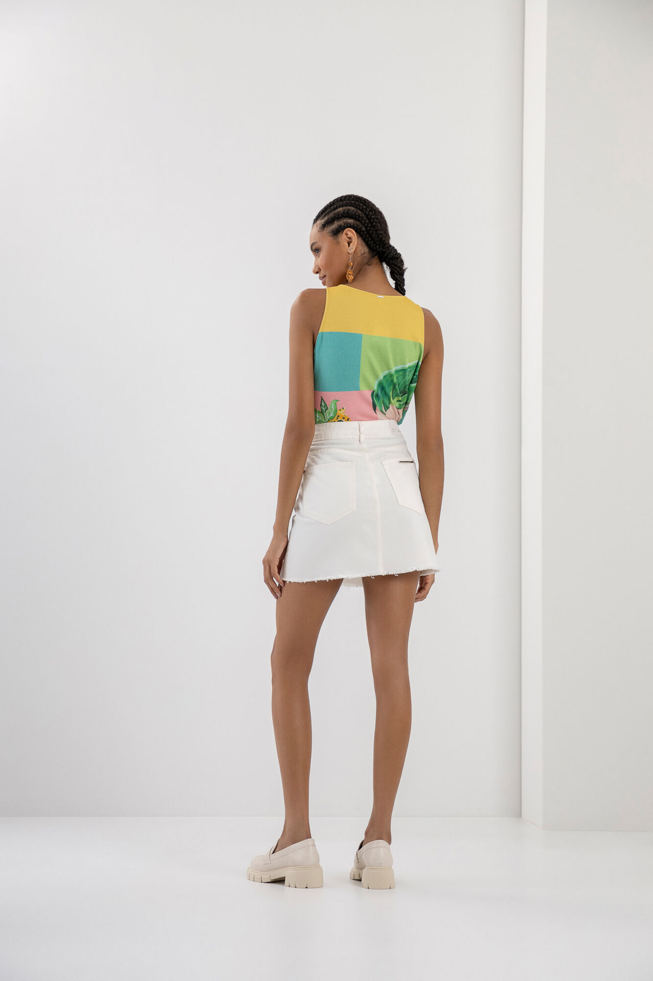 Regata em Malha Aveludada Estampada, , large.