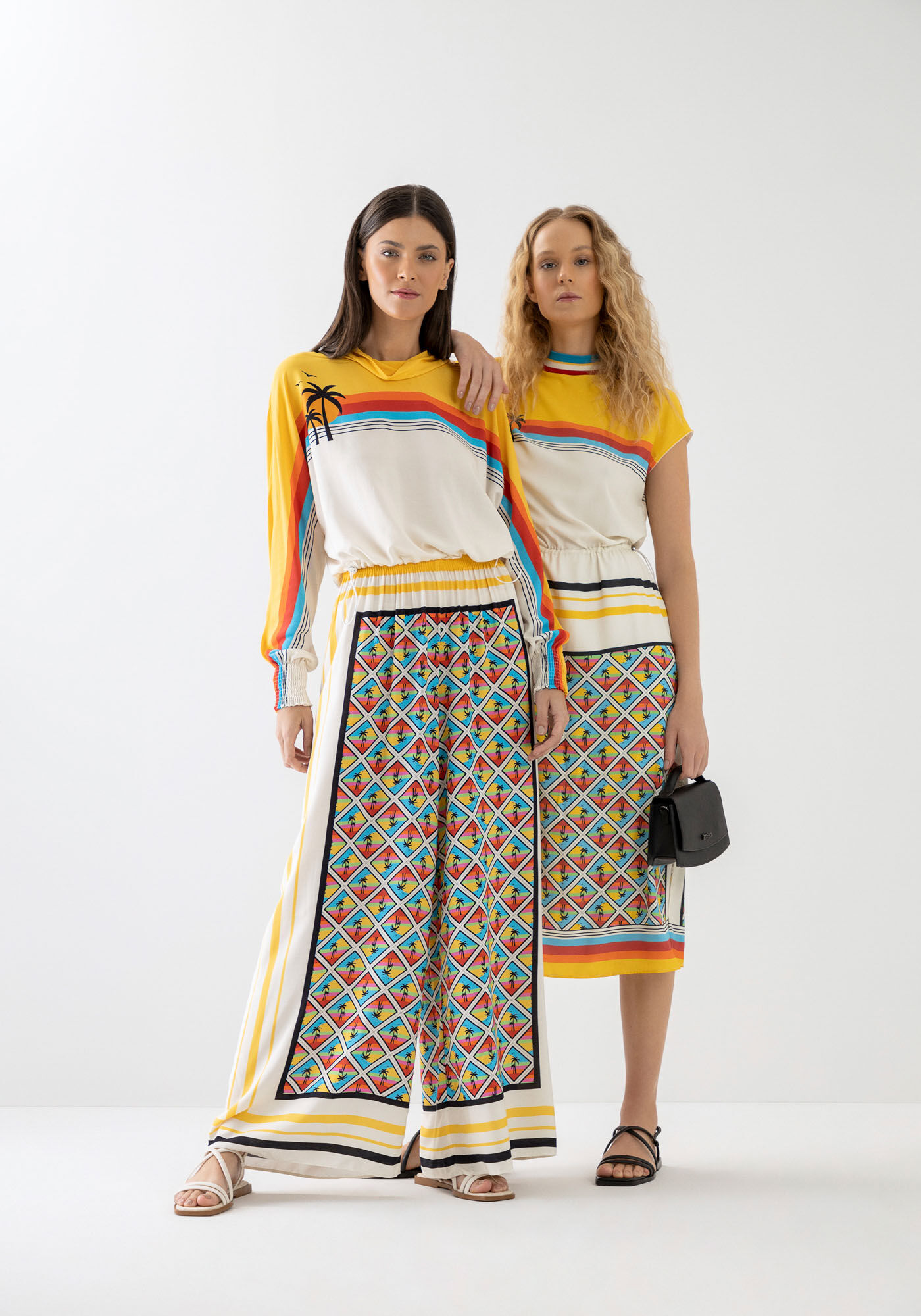 Blusa Estampada em Viscose com Regulador, , large.