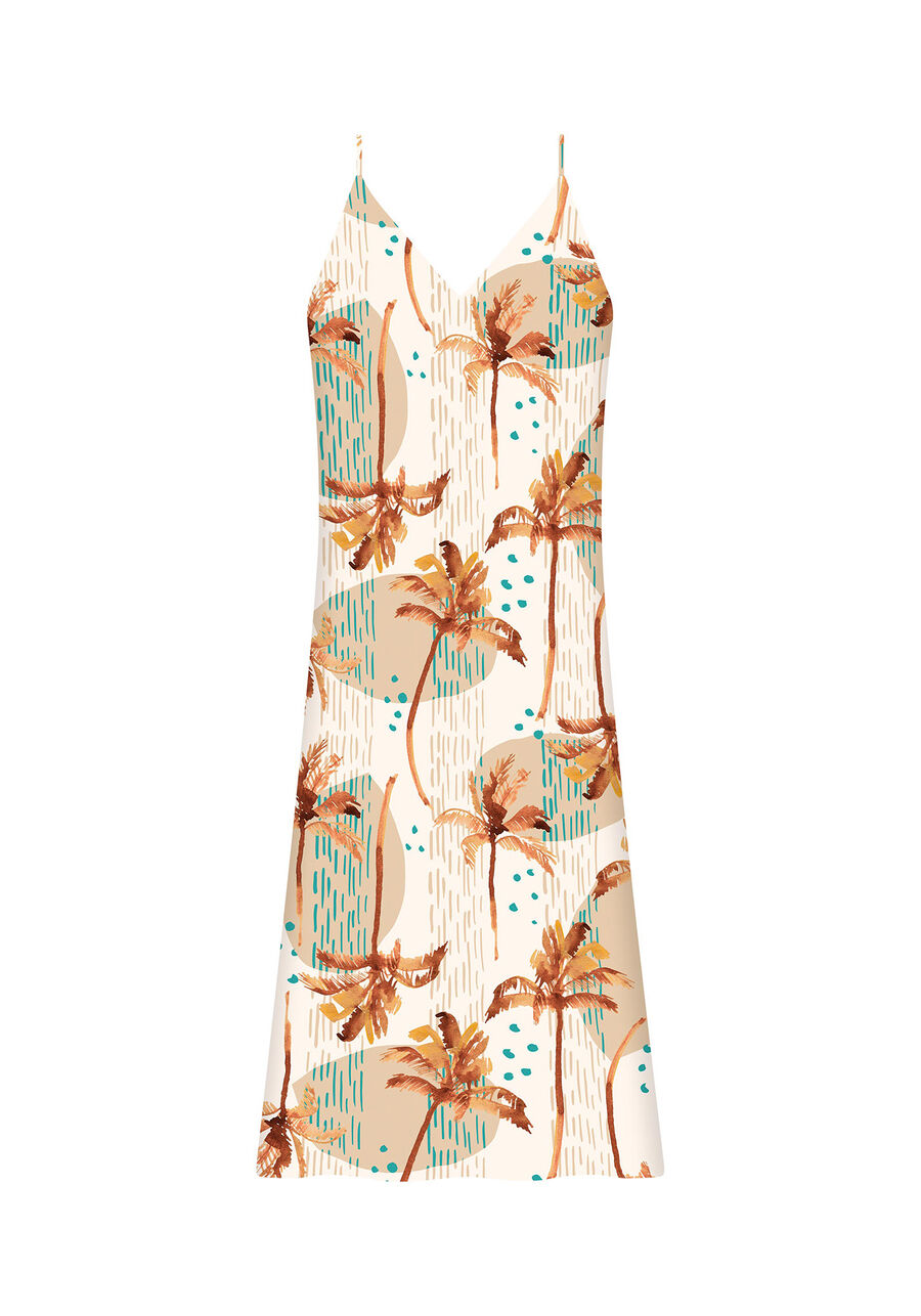 Vestido com Alças Mídi Estampa, . Vestido com Alças Mídi Estampa, , large.