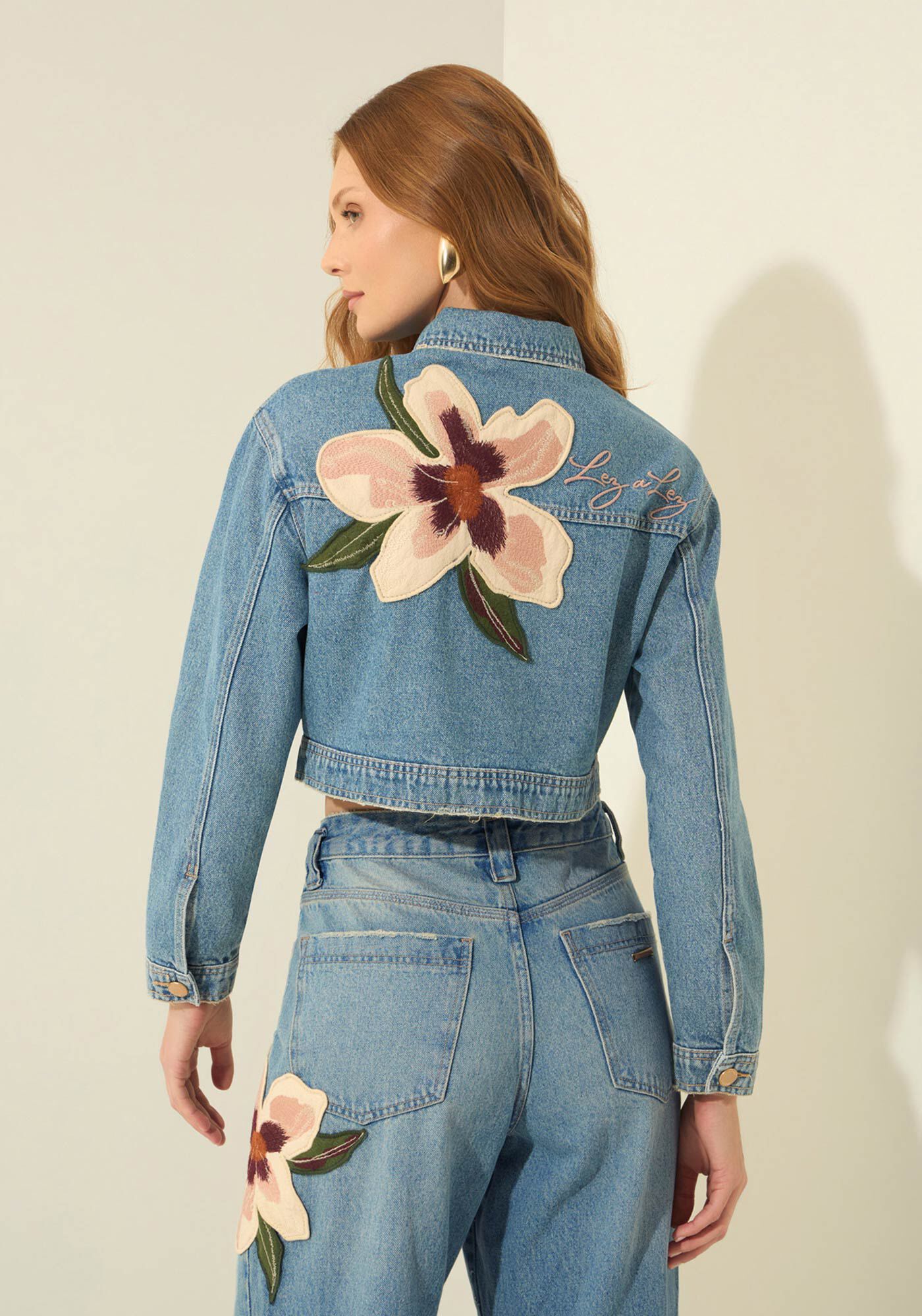 Jaqueta Jeans Com Bolsos E Maxi Patch, JEANS, large.