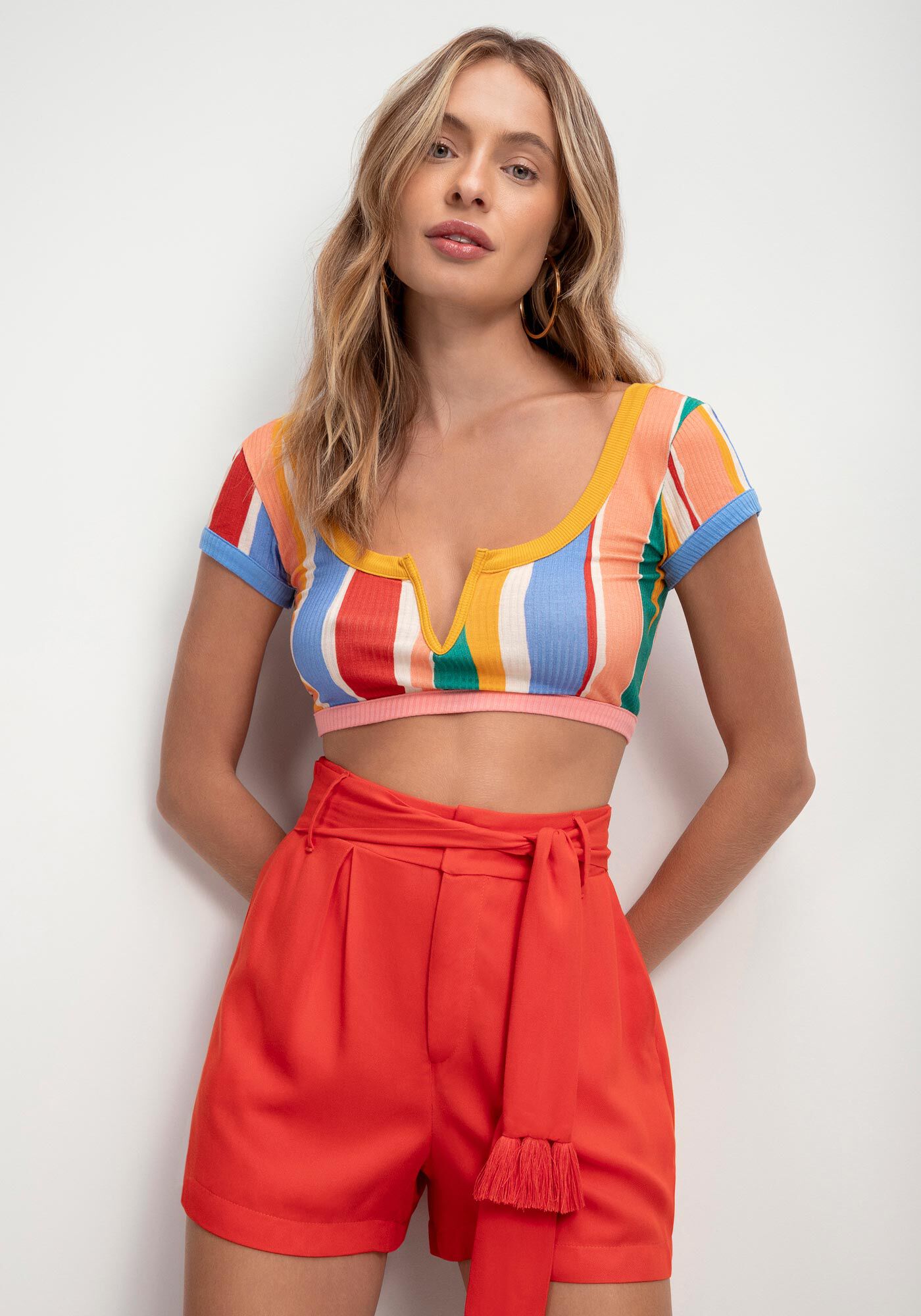 Shorts de cintura alta best sale