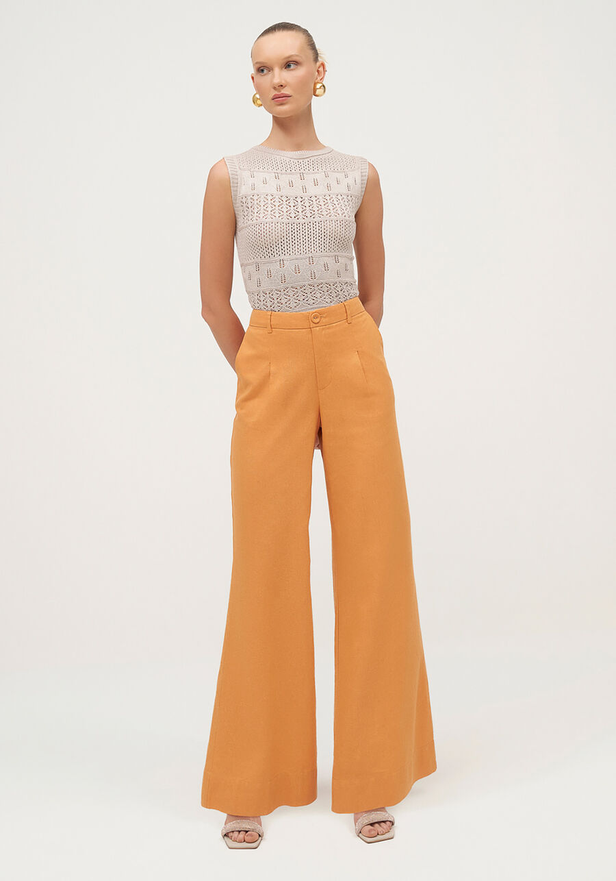 Calça Reta em Linho Alfaiataria, . Calça Reta em Linho Alfaiataria, , large.