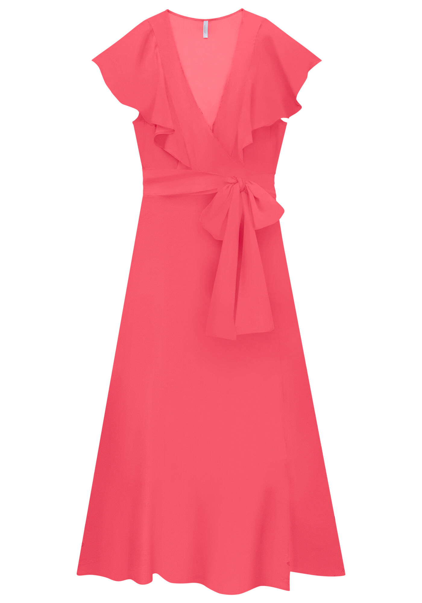 Vestido Midi em Viscose Transpassado, , large.