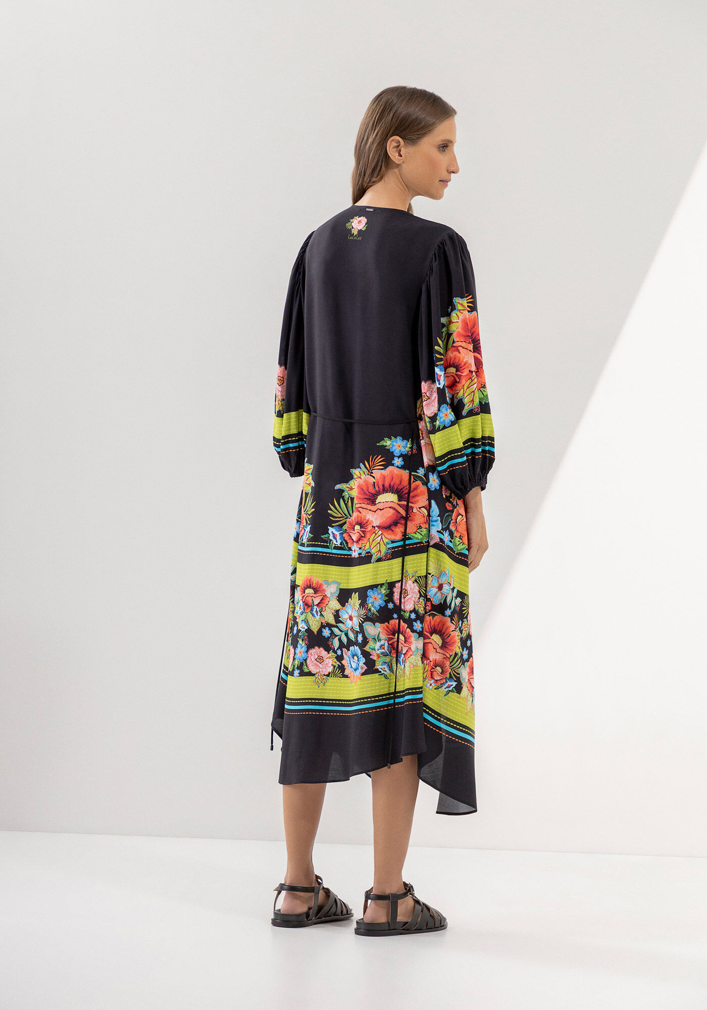 Vestido Midi Chemise Estampado com Cinto, , large.