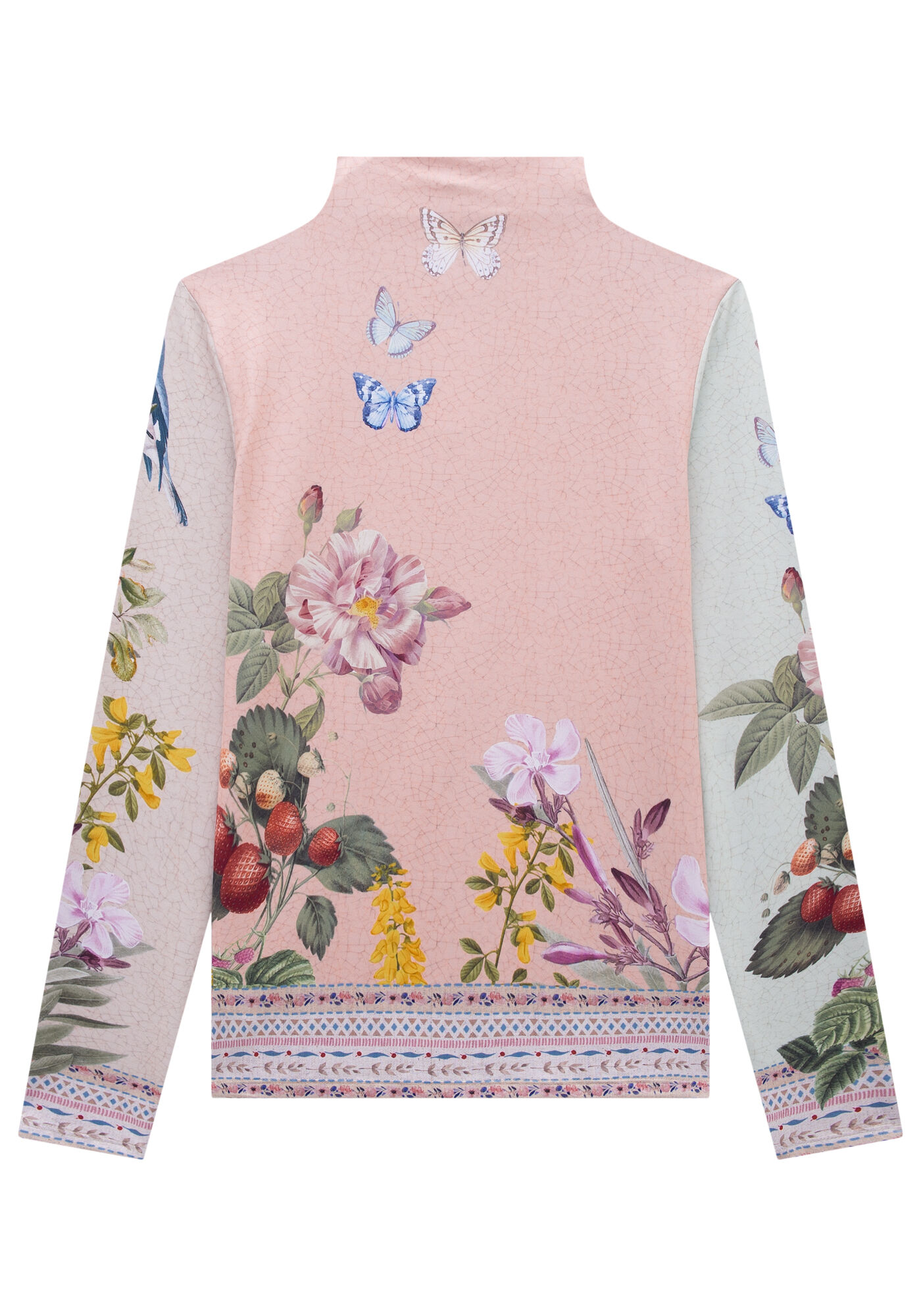 Blusa Estampada com Gola Alta, , large.