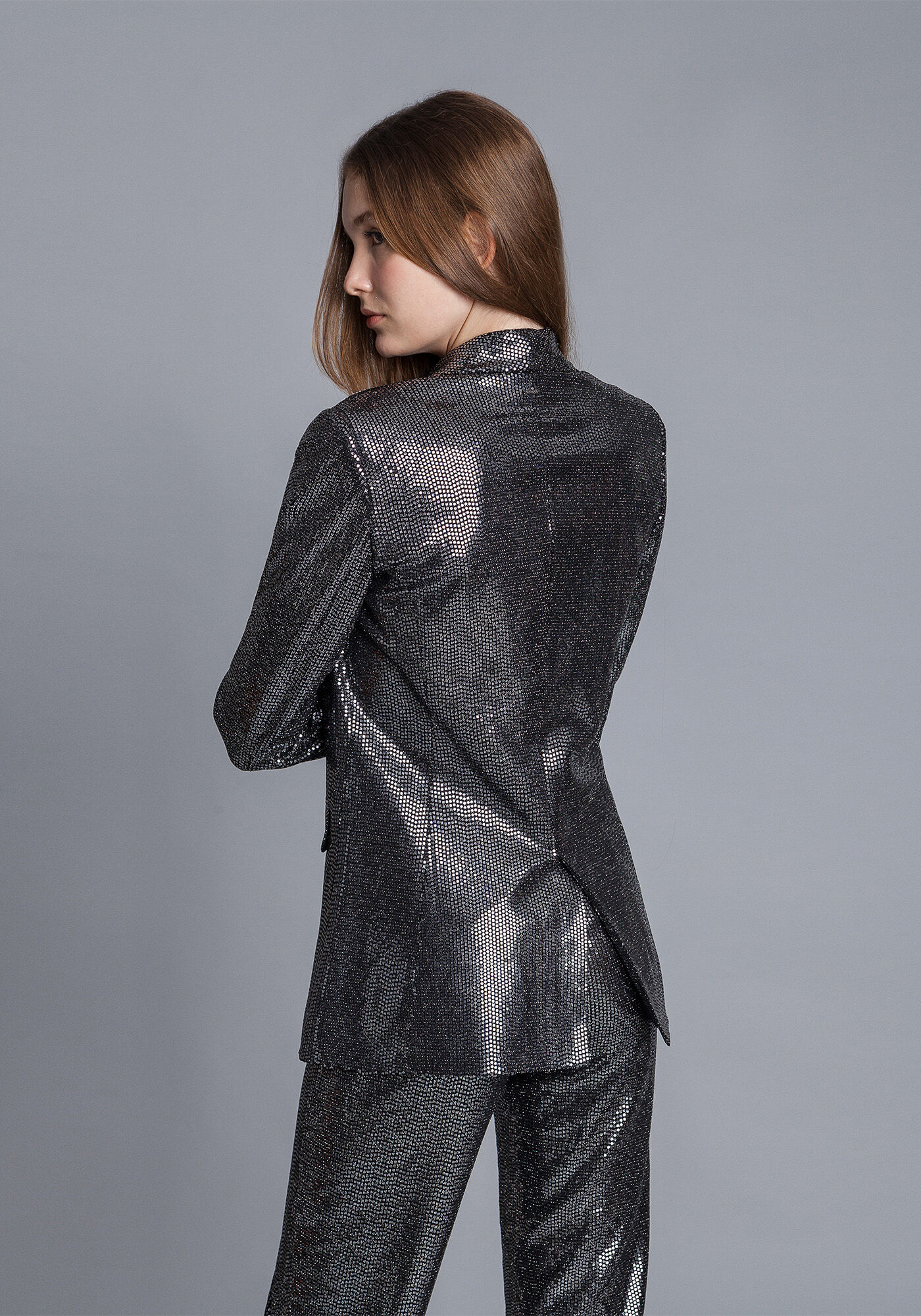 Blazer Abotoamento Paet&ecirc; Glam, , large.