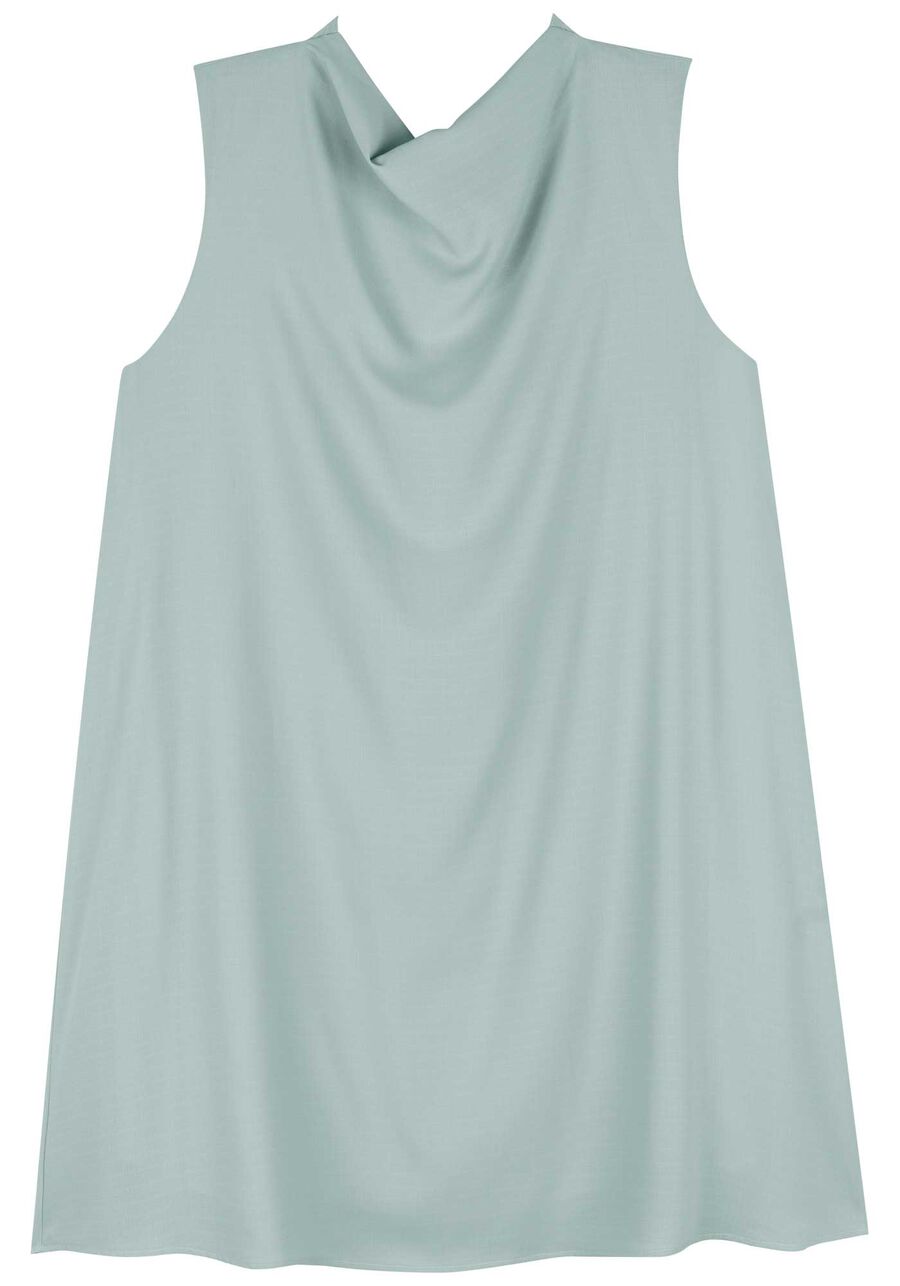 Vestido Curto Com Gola Degagê Em Chiffon, . Vestido Curto Com Gola Degagê Em Chiffon, , large.