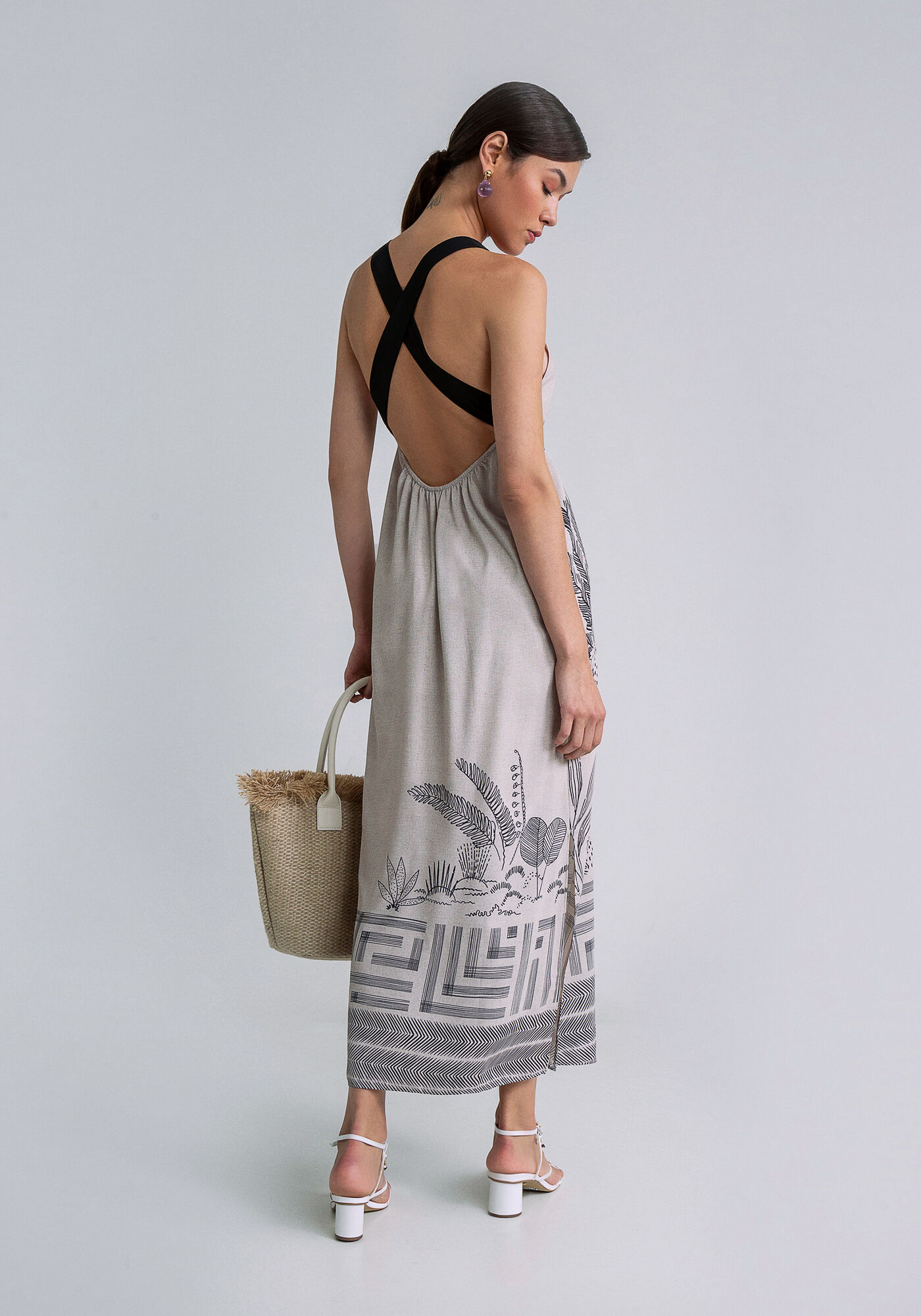 Vestido Midi Al&ccedil;as Amarra&ccedil;&atilde;o, CAMINHOS, large.