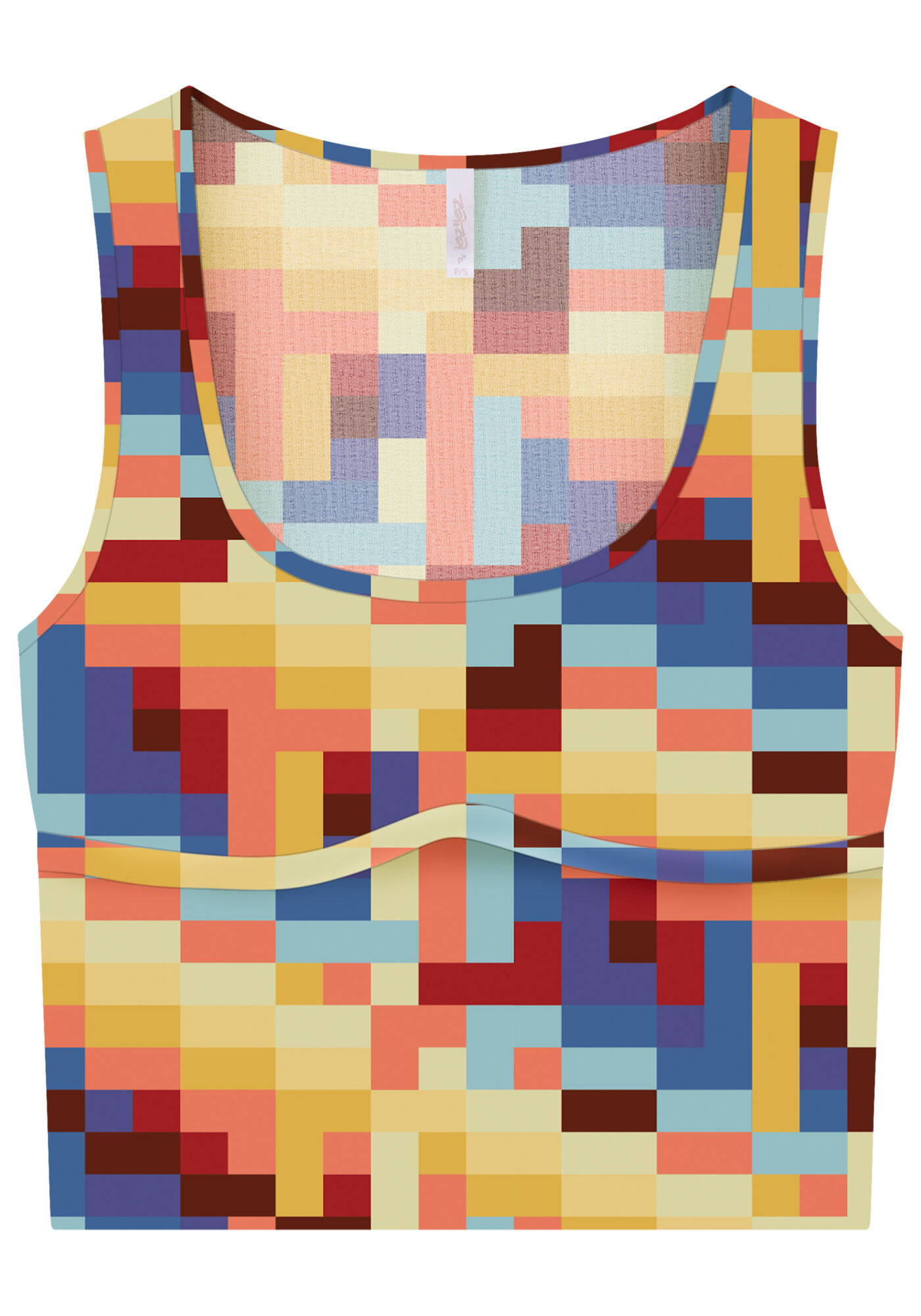 Regata Estampada em Malha com Recorte Busto, BALAO, large.