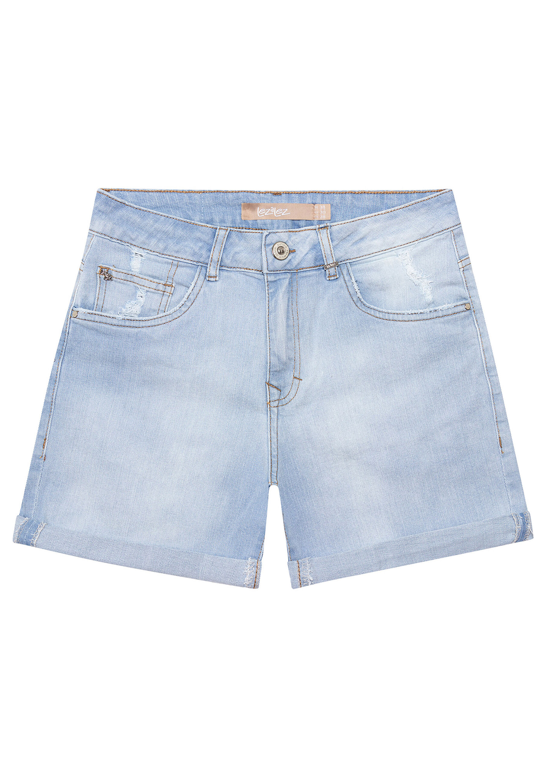 Shorts Jeans com Elastano, . Shorts Jeans com Elastano, , large.