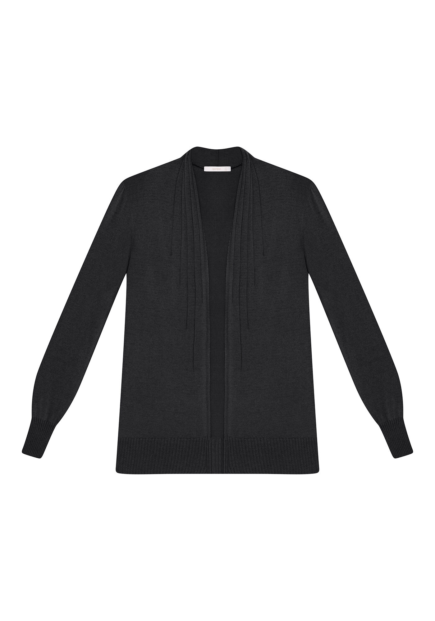 Sobreposi&ccedil;&atilde;o tric&ocirc; manga longa, PRETO, large.