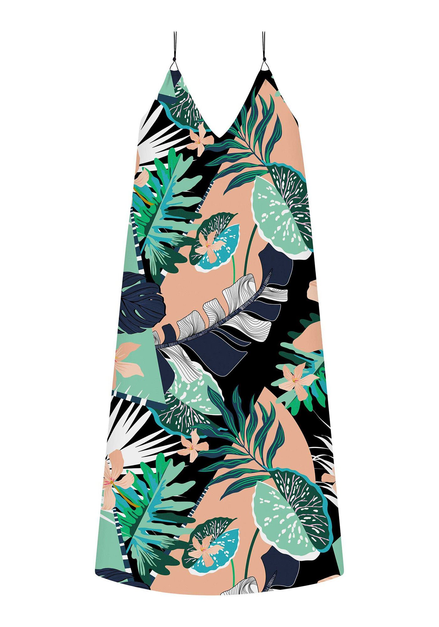 Vestido com Al&ccedil;as M&iacute;di Estampa, , large.