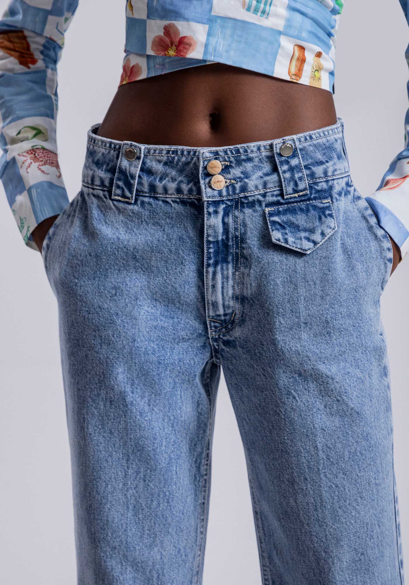 Cal&ccedil;a Jeans Cintura Super Alta, , large.