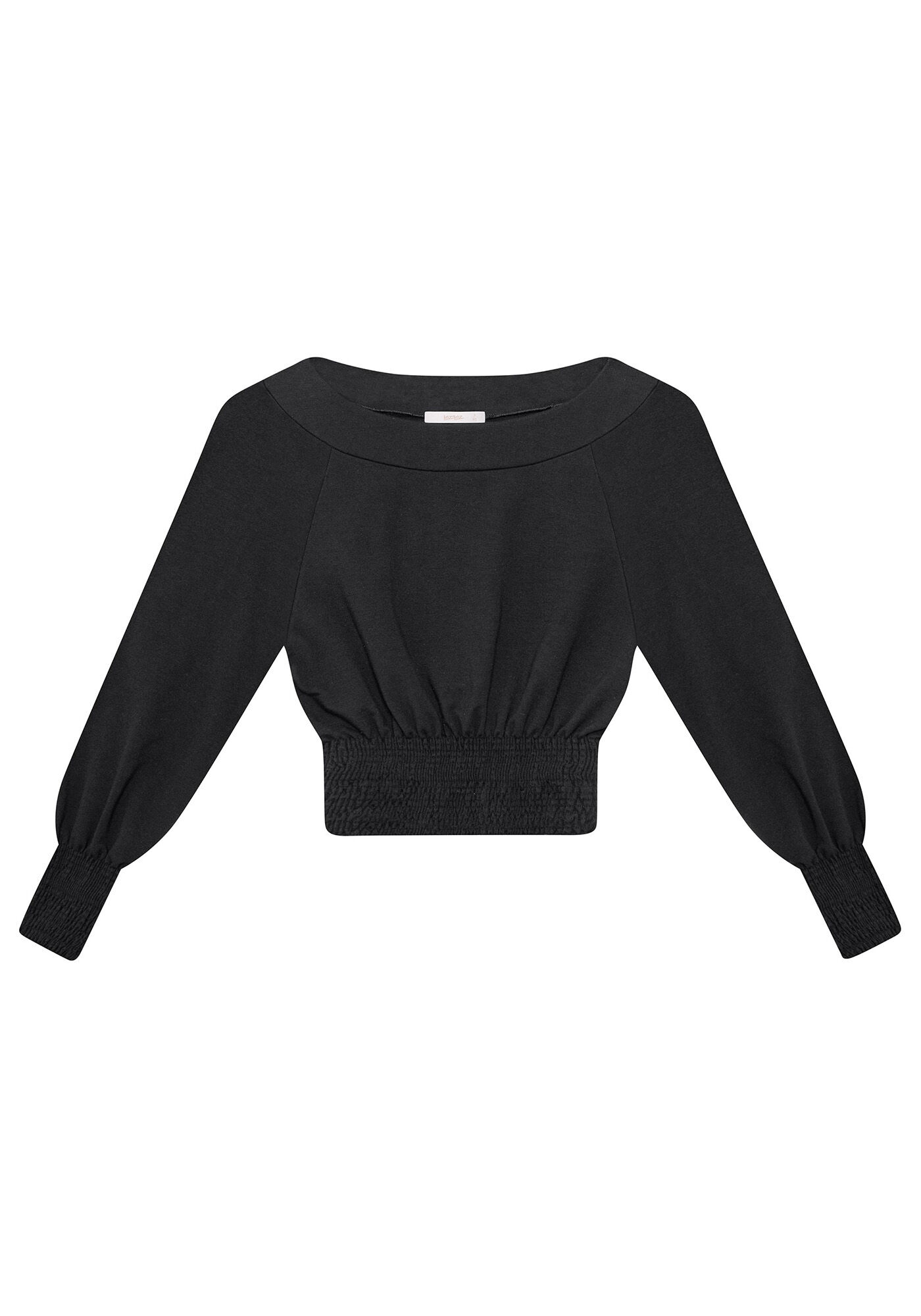 Blusa Cropped Manga Longa, , large.