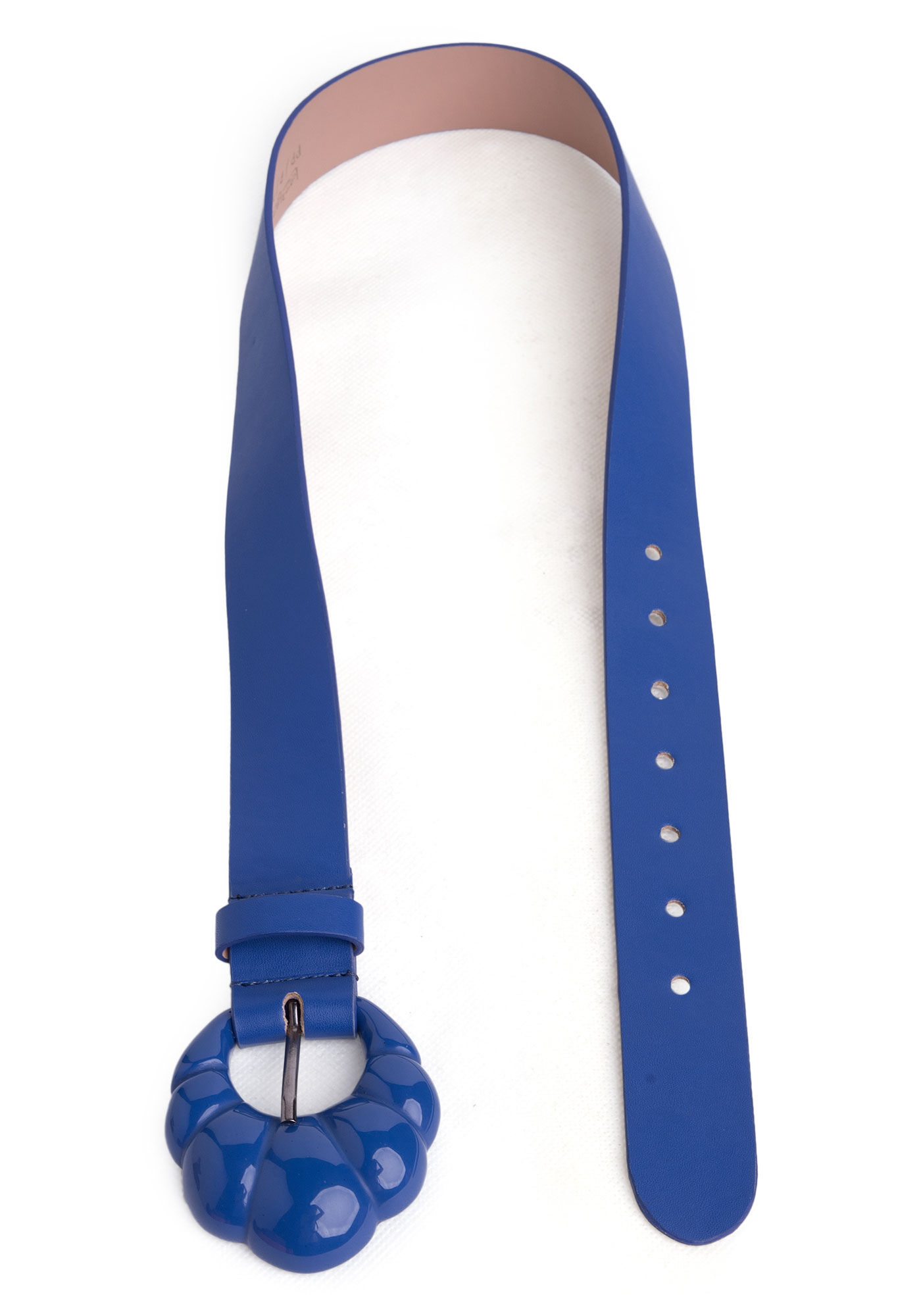 Cinto de Cintura M&eacute;dio com Fivela Conchas, AZUL THUNDER, large.